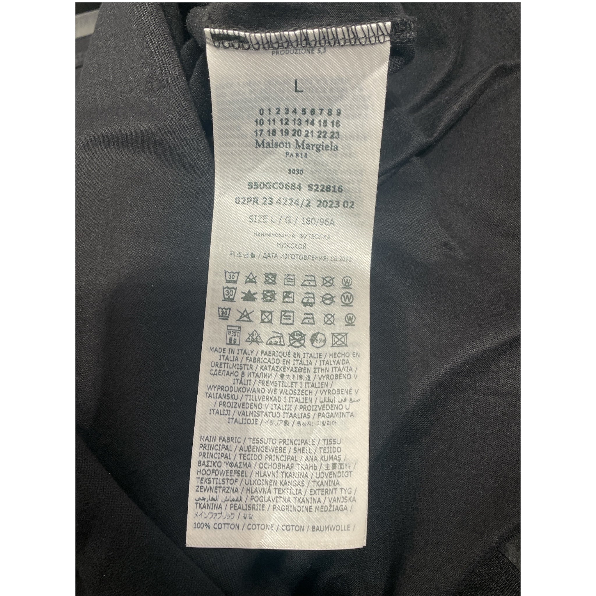 Maison Margiela/T-Shirt/L/Cotton/BLK/Numeric Logo Tee view 4