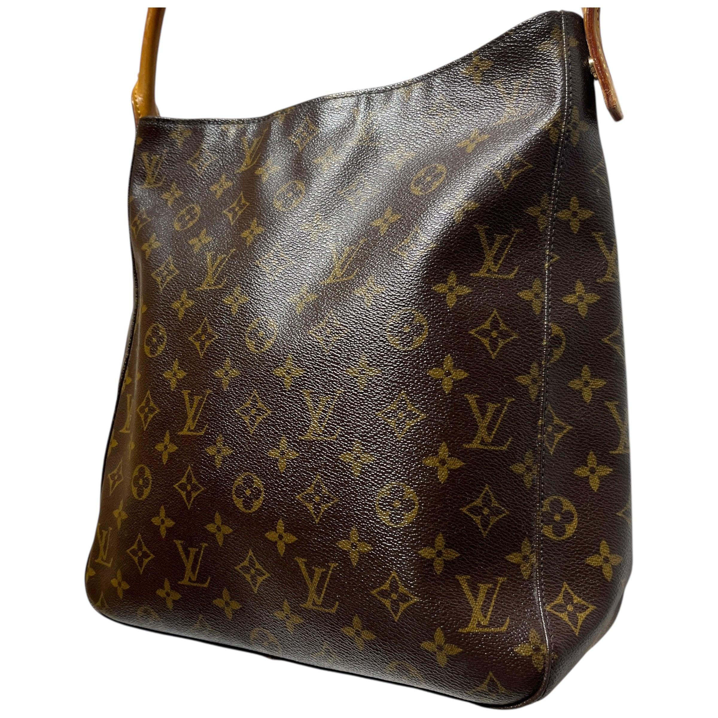 LOUIS VUITTON/Hand Bag/Monogram/Leather/BRW/LOOPING GM view 2