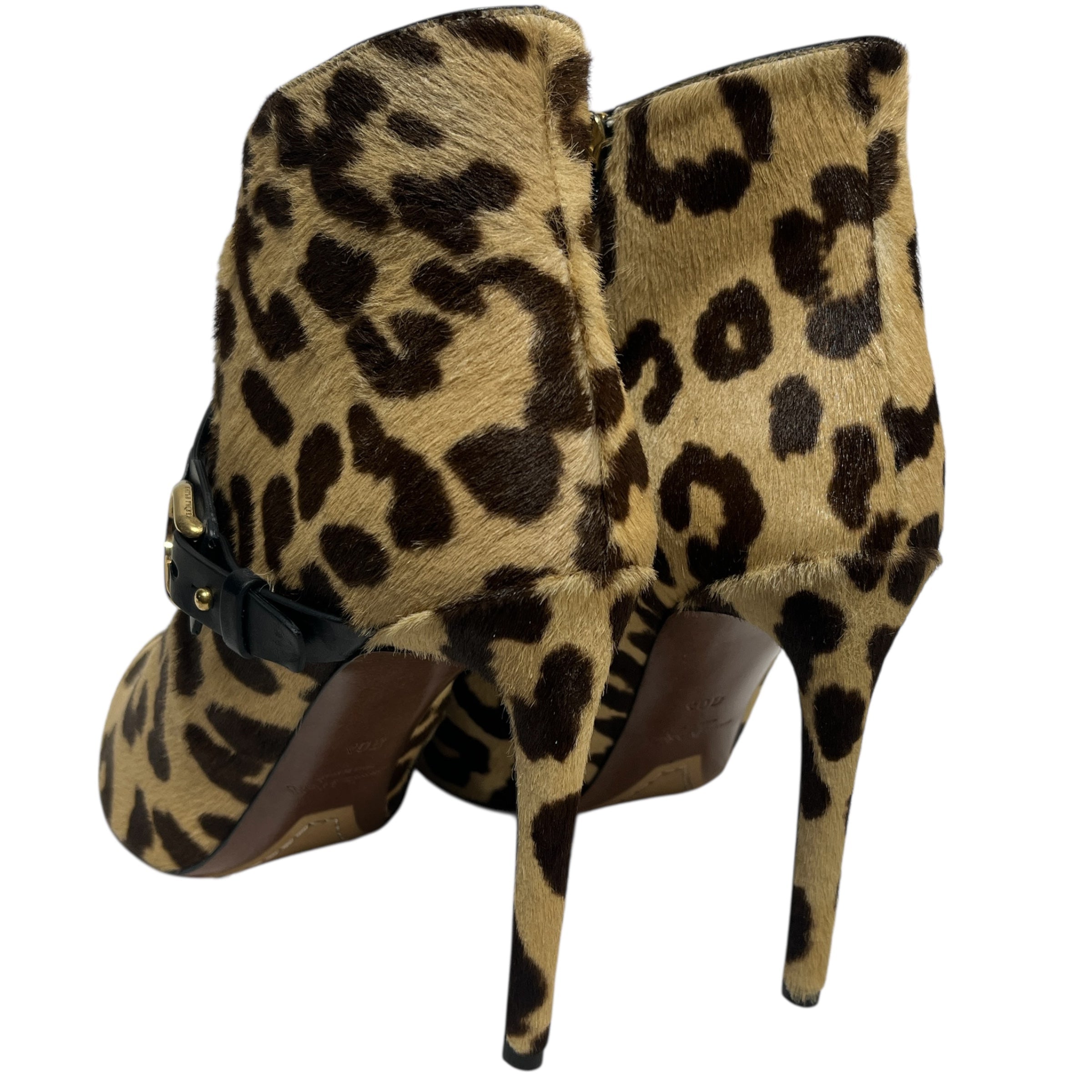 RALPH LAUREN PURPLE LABEL/Booties/EU 40/Leopard/Fur/BEG/POINTED TOE HEELS view 2