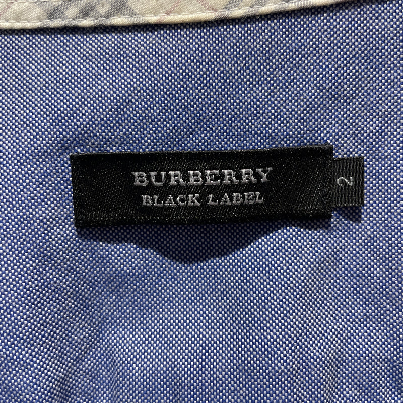 BURBERRY BLACK LABEL/LS Shirt/2/Blue/Cotton/
