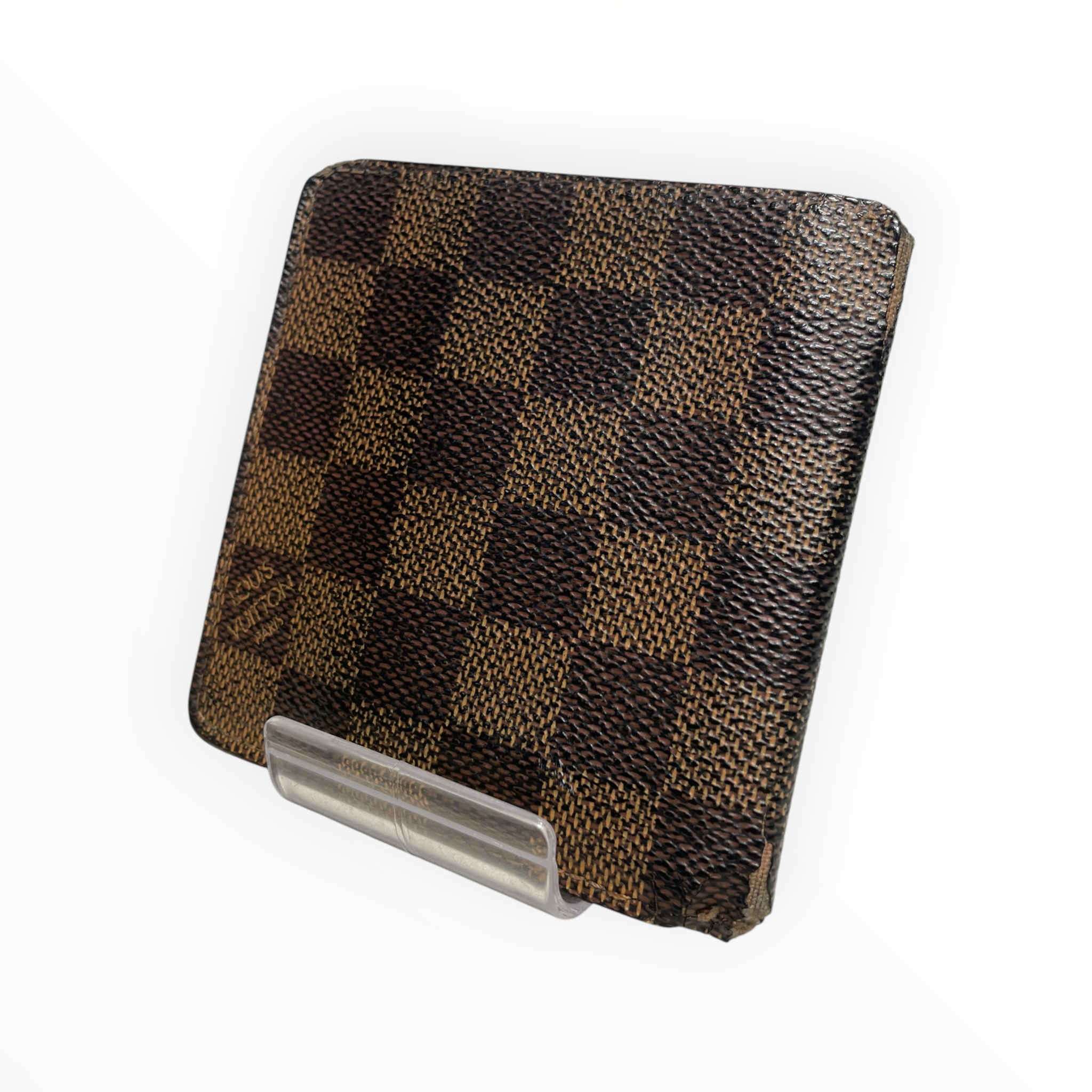 LOUIS VUITTON/Bifold Wallet/Monogram/Leather/BRW/M's/damier ebene view 2
