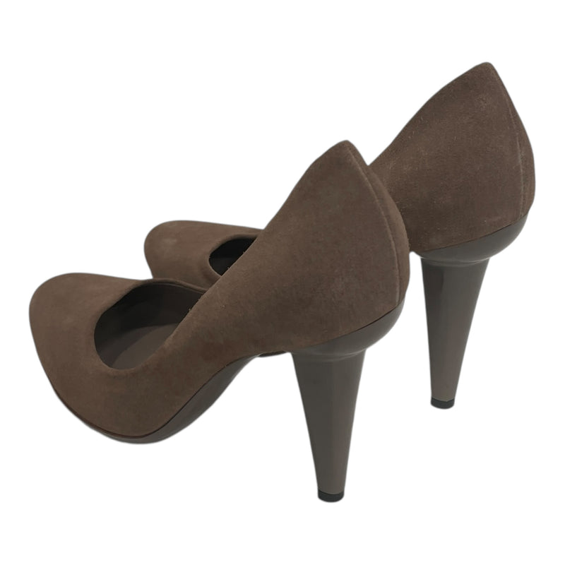 BOTTEGA VENETA/Heels/EU 37/Suede/GRY/ROUND TOE PUMP