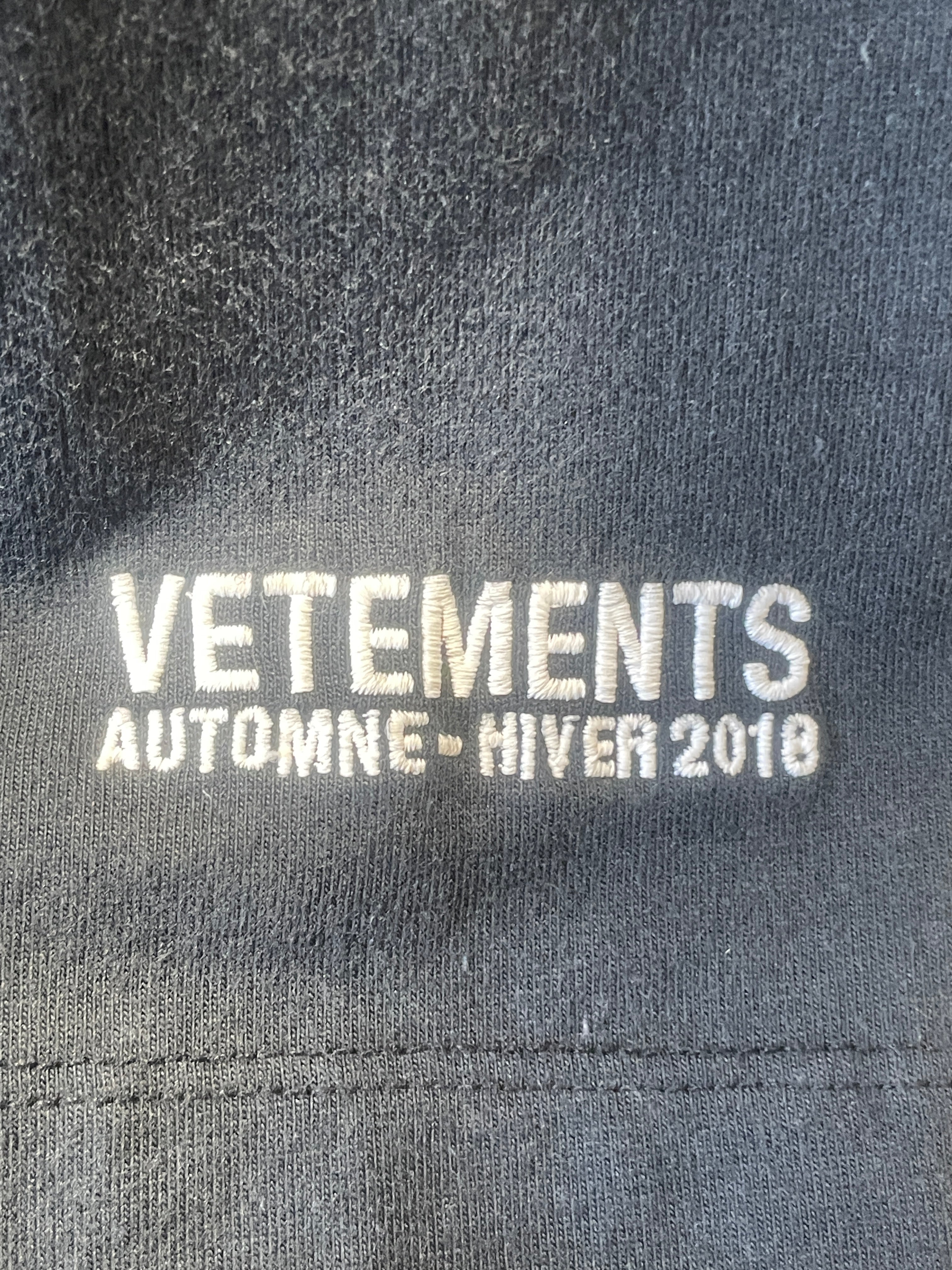 VETEMENTS/LS T-Shirt/XS/Cotton/BLK/2018 LAYERED PARIS SHIRT view 5