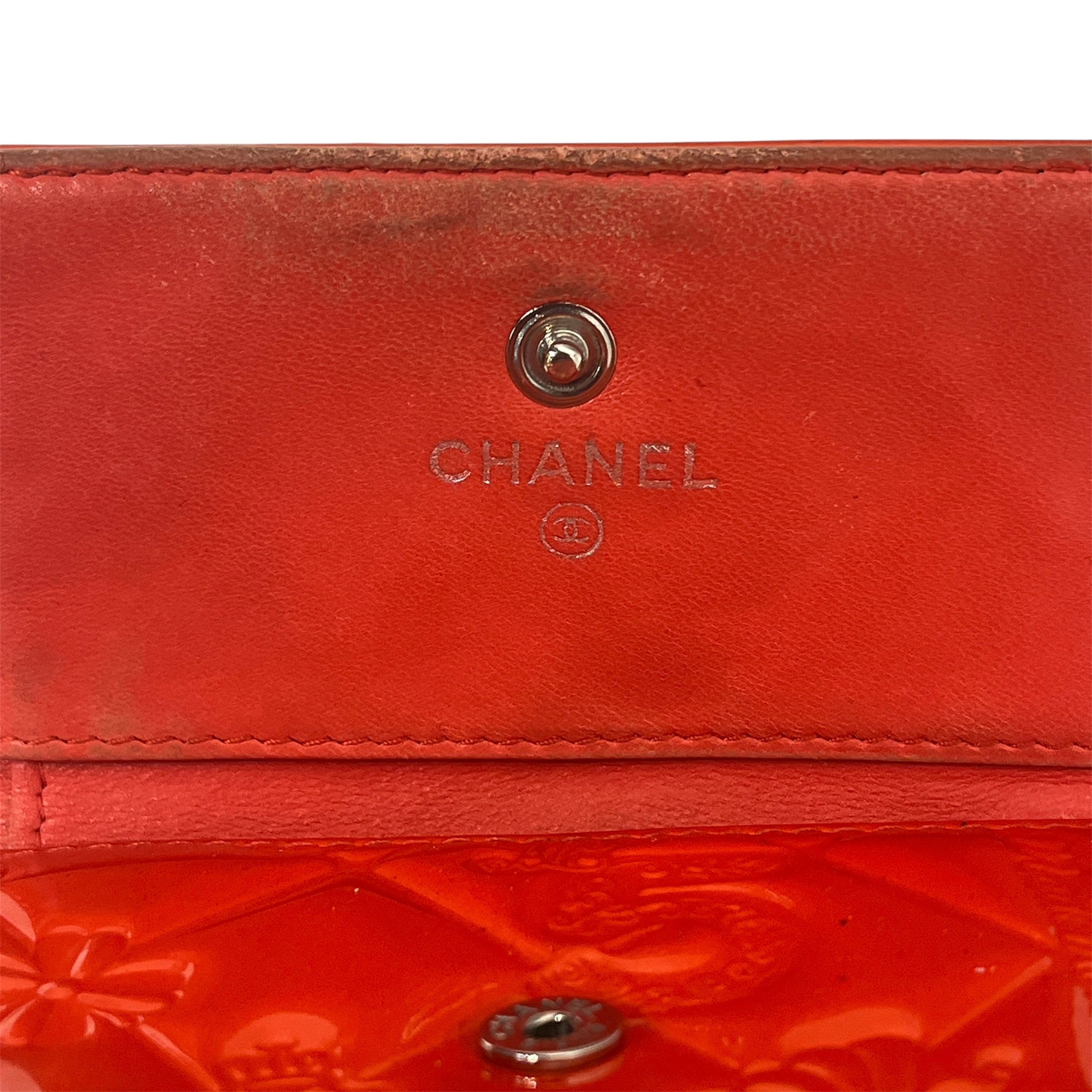 CHANEL/Trifold Wallet/Monogram/Leather/ORN/brilliant qulted patent leathe view 5