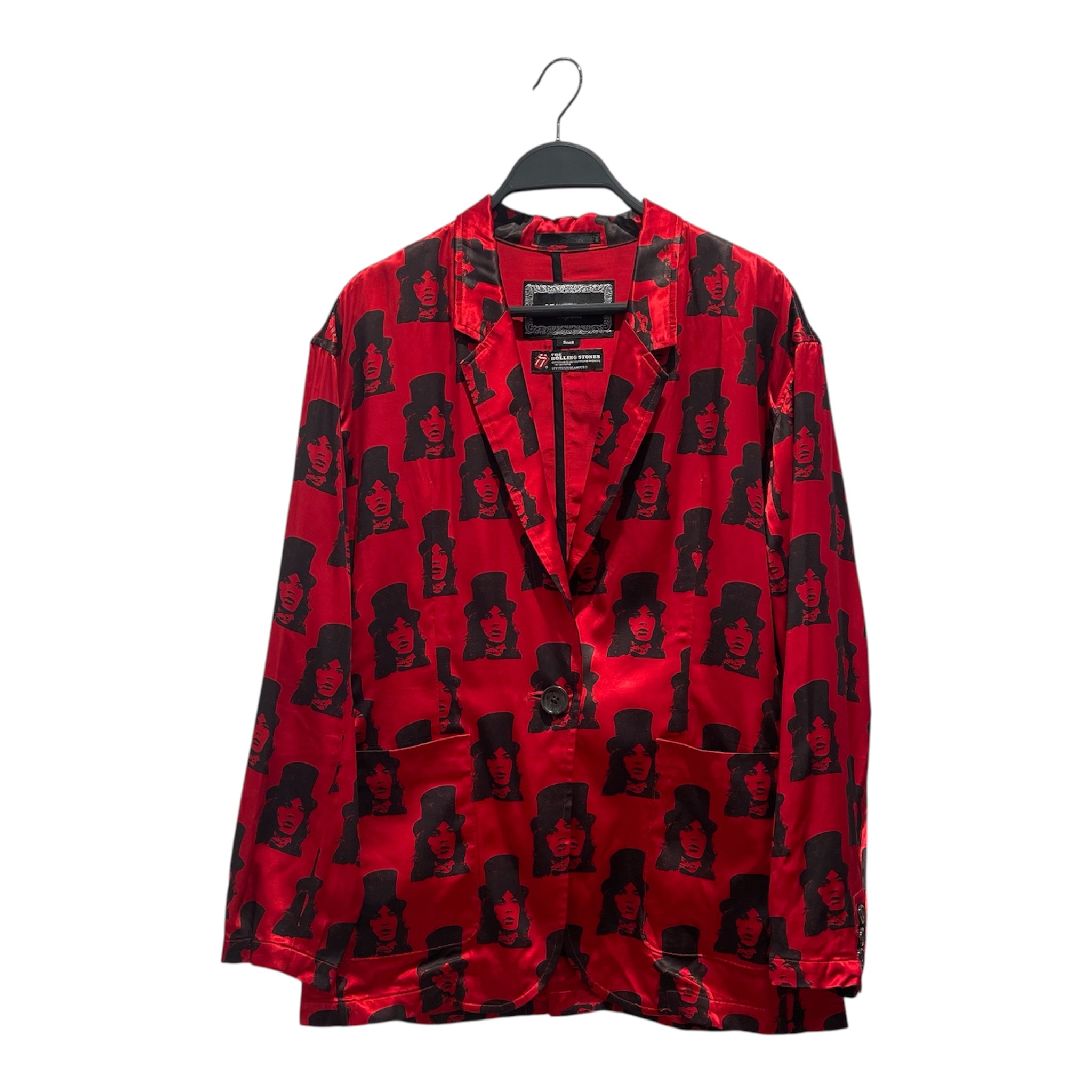 HYSTERIC GLAMOUR/Jacket/S/Graphic/Silk/RED/rolling stones blazer view 1