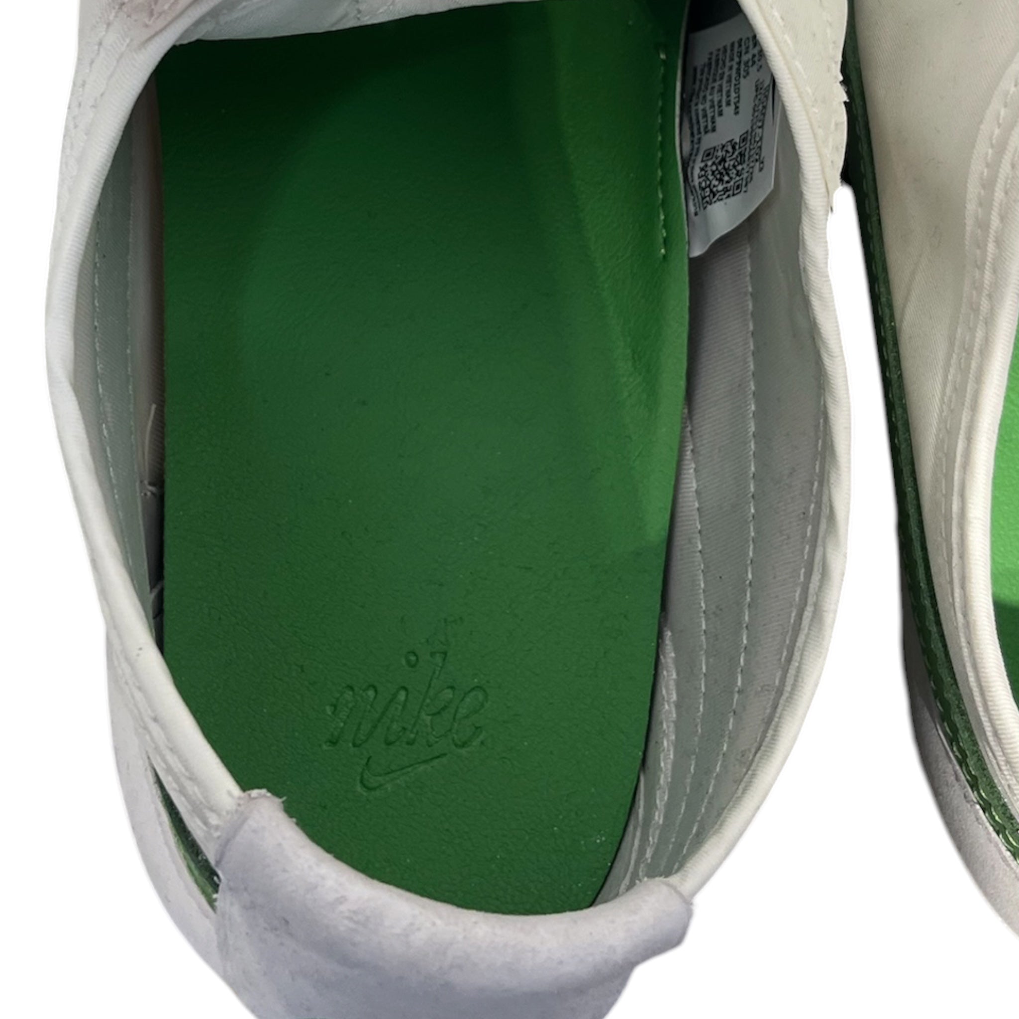 NIKE/Low-Sneakers/US 12/Nylon/WHT/green swoosh view 3