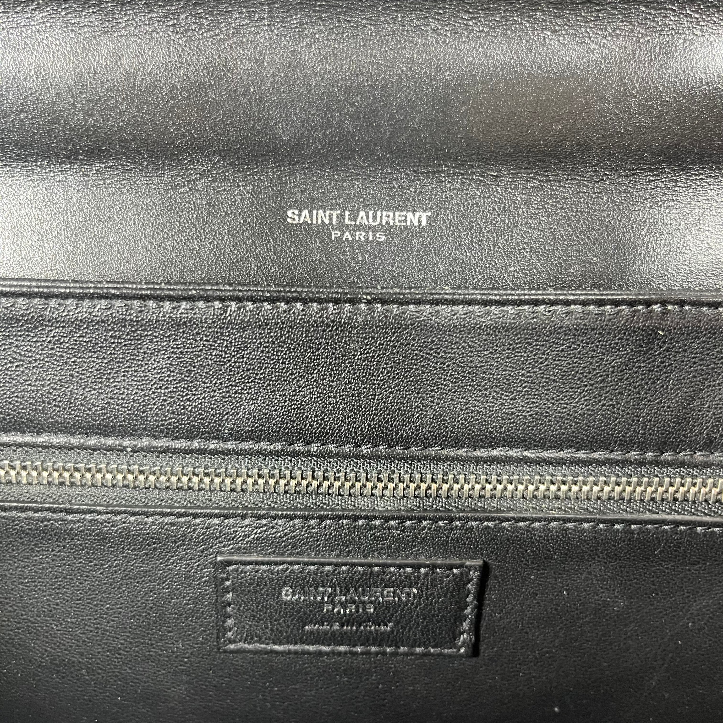 SAINT LAURENT/Hand Bag/Animal Pattern/Leather/BLK/Medium Babylone Top Handle Bag view 5