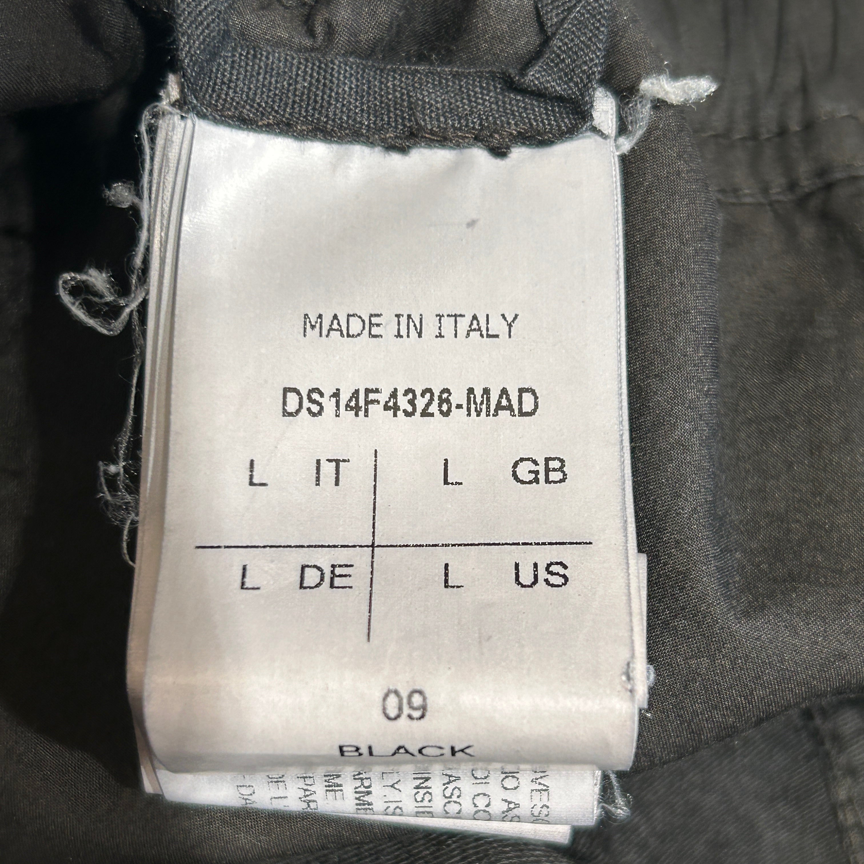 RICK OWENS DRKSHDW/Shorts/L/Cotton/BLK/ view 4
