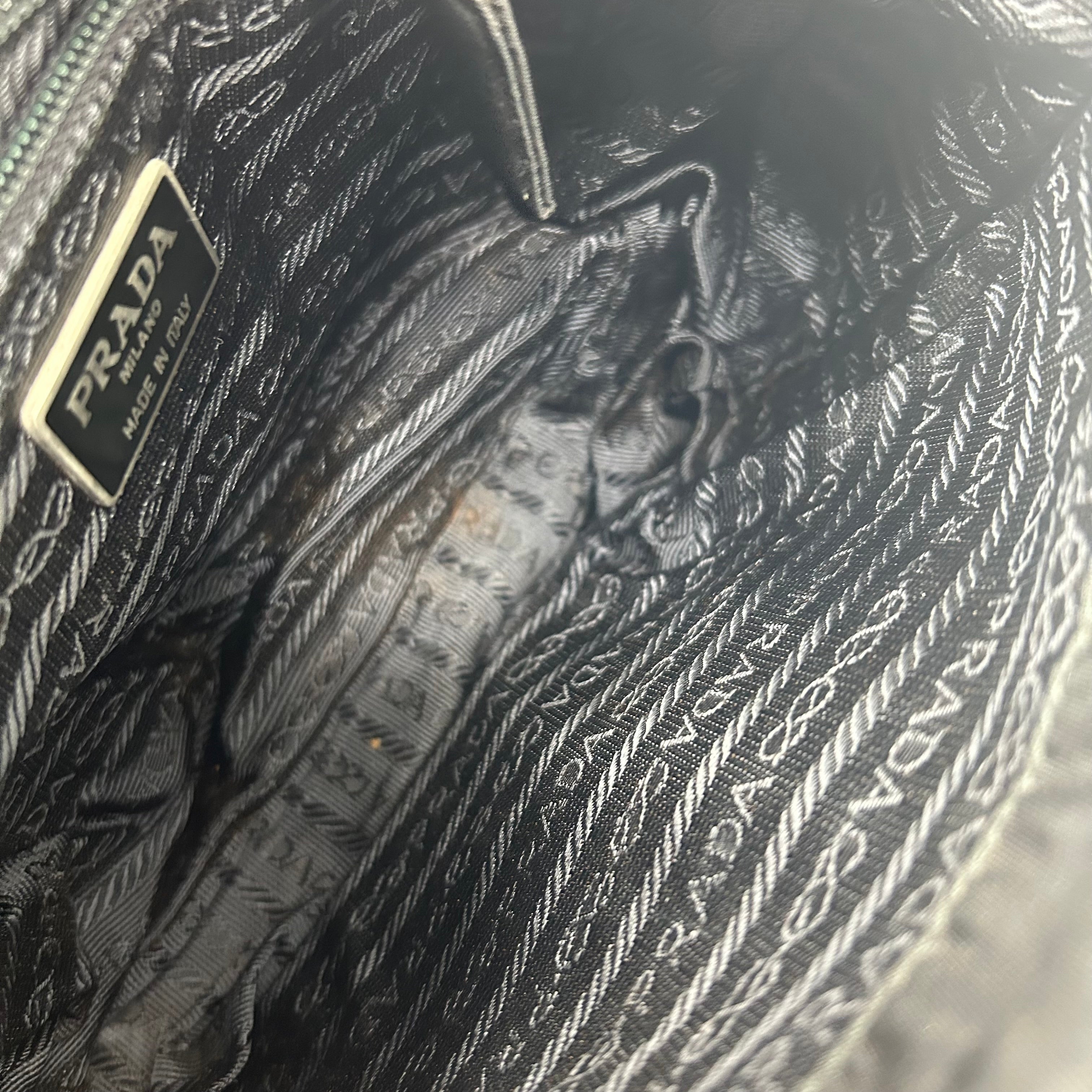 PRADA/Vitello-TrimmedTessutoGrommet/ShoulderBag/Black/Nylon/ view 4