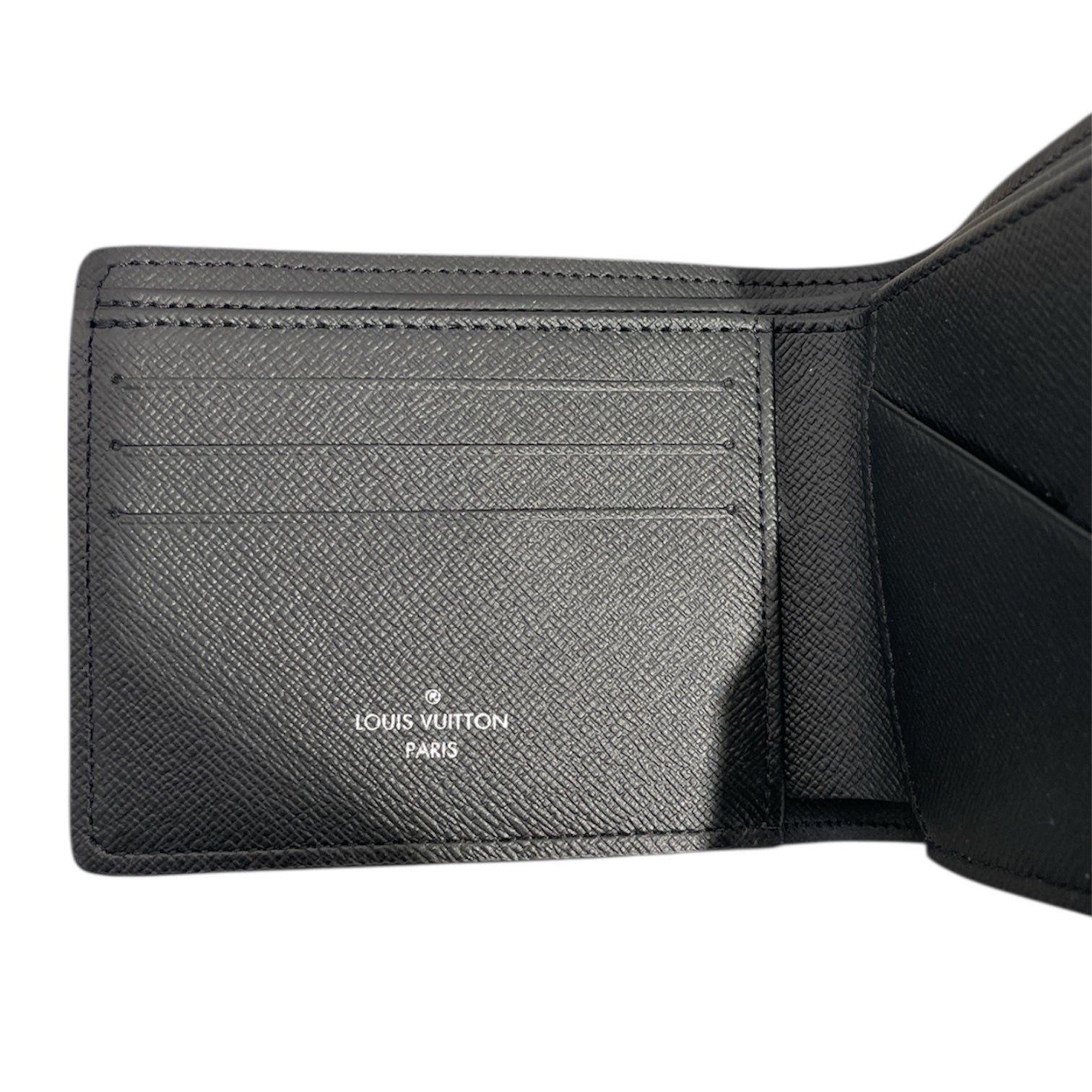 LOUIS VUITTON/Bifold Wallet/Leather/BLK/bifold view 4