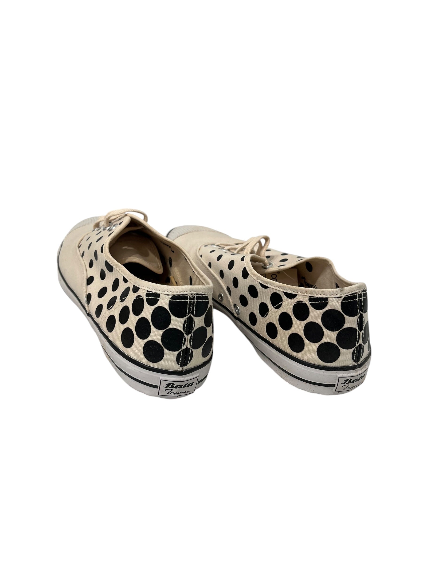 BATA/COMME des GARCONS/Low-Sneakers/US 10/Polka dot/CRM/TENNIS RIGE TOE BOX 10 view 2