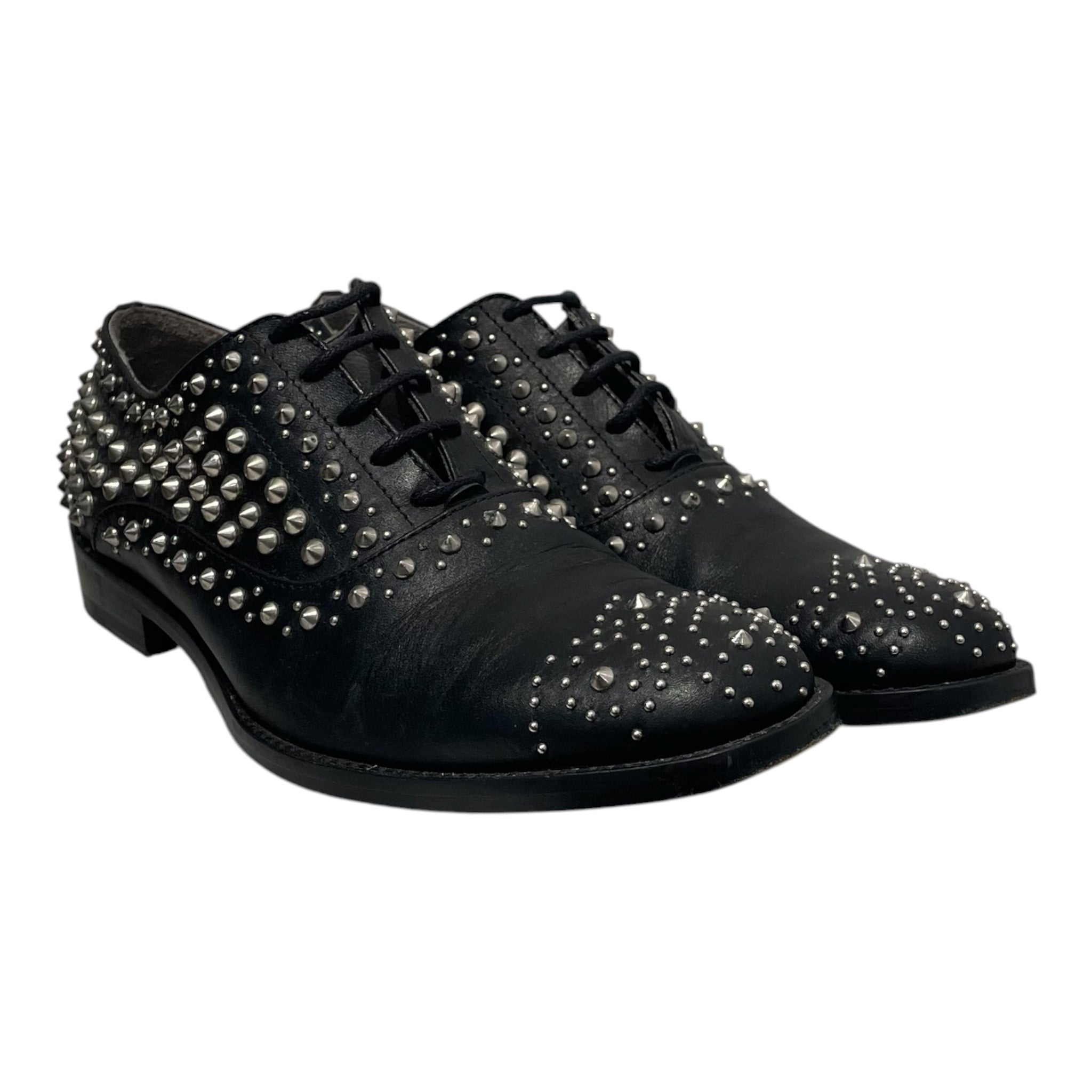 GIACOMERELLI/Loafers/EU 36/Leather/BLK/STUDDED view 1