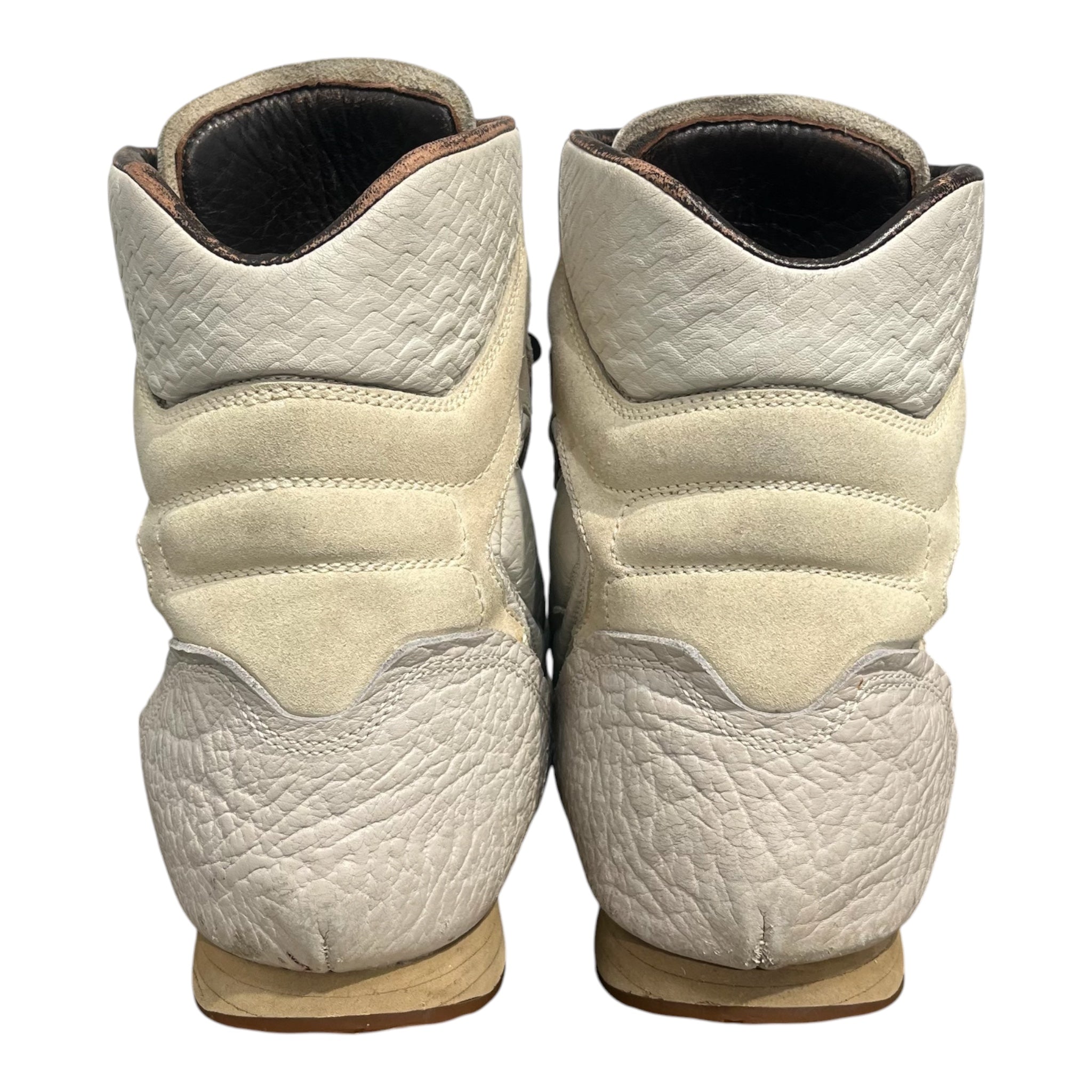 LANVIN/Hi-Sneakers/US 12/Lambskin/CRM/BOXING SHOE-EMBOSSED TOE view 3