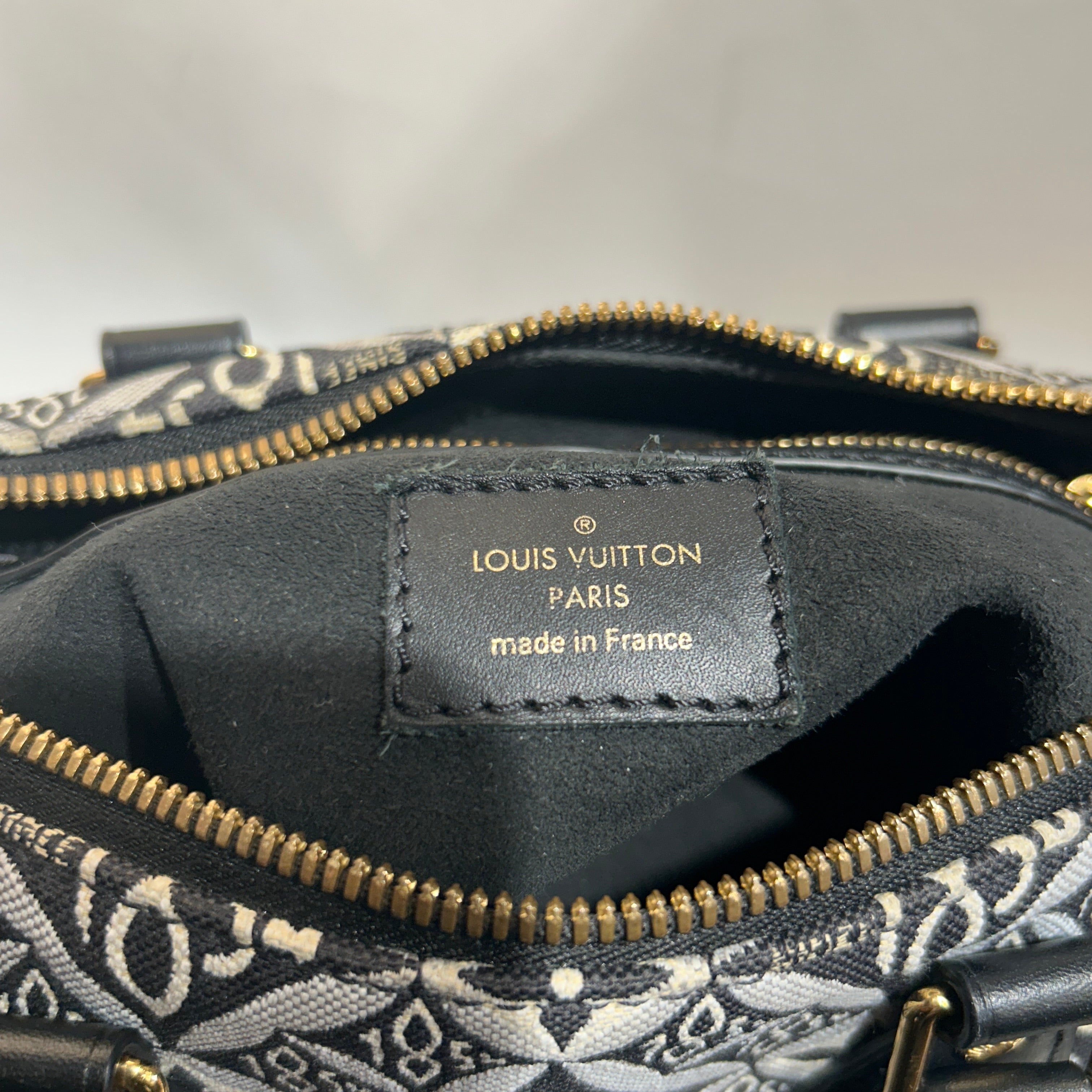 LOUIS VUITTON/Hand Bag/All Over Print/Cotton/BLK/since 1854 2021 print view 6