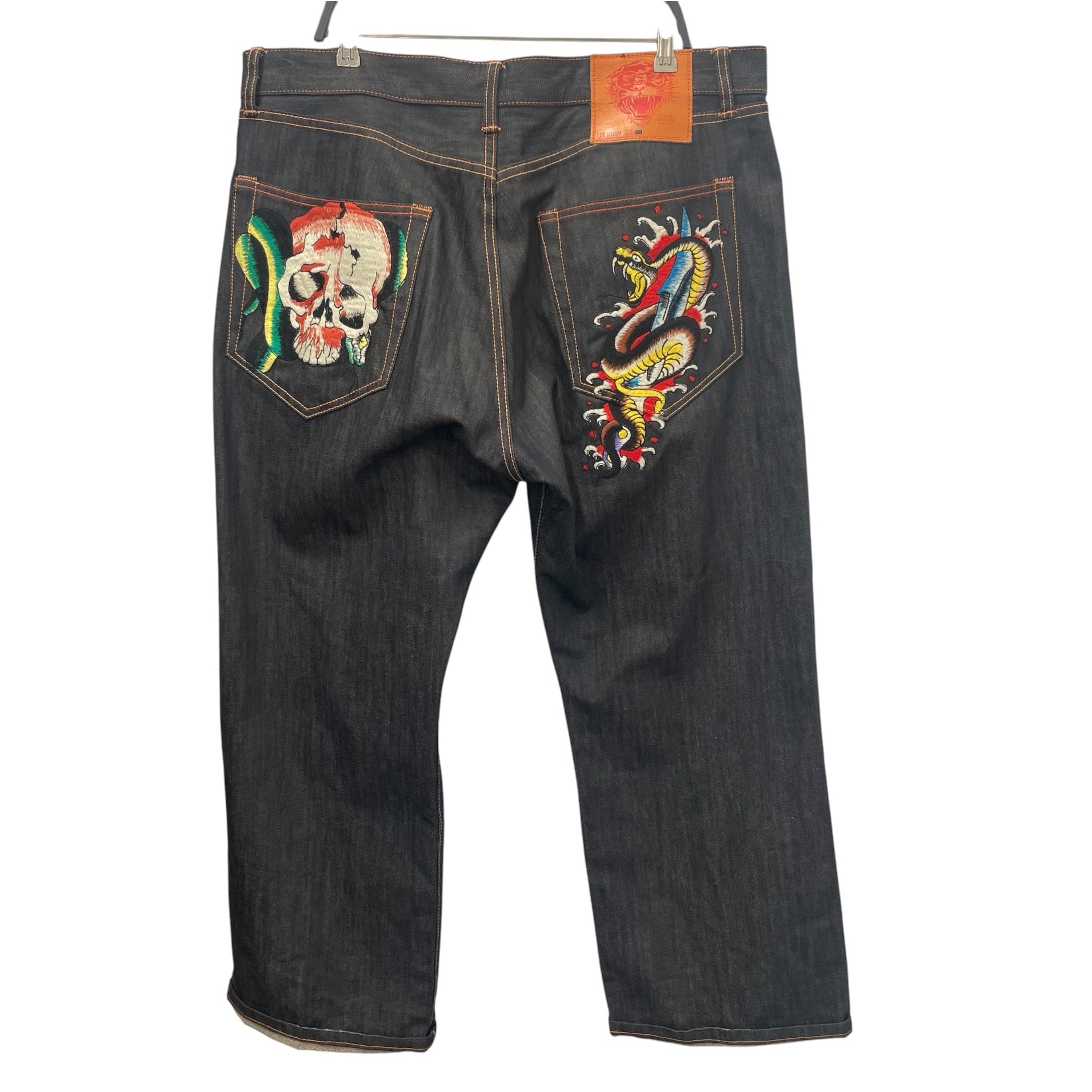 ED HARDY/Pants/42/Denim/BLU/Animal Pattern/SKULLSNAKEBACK view 2