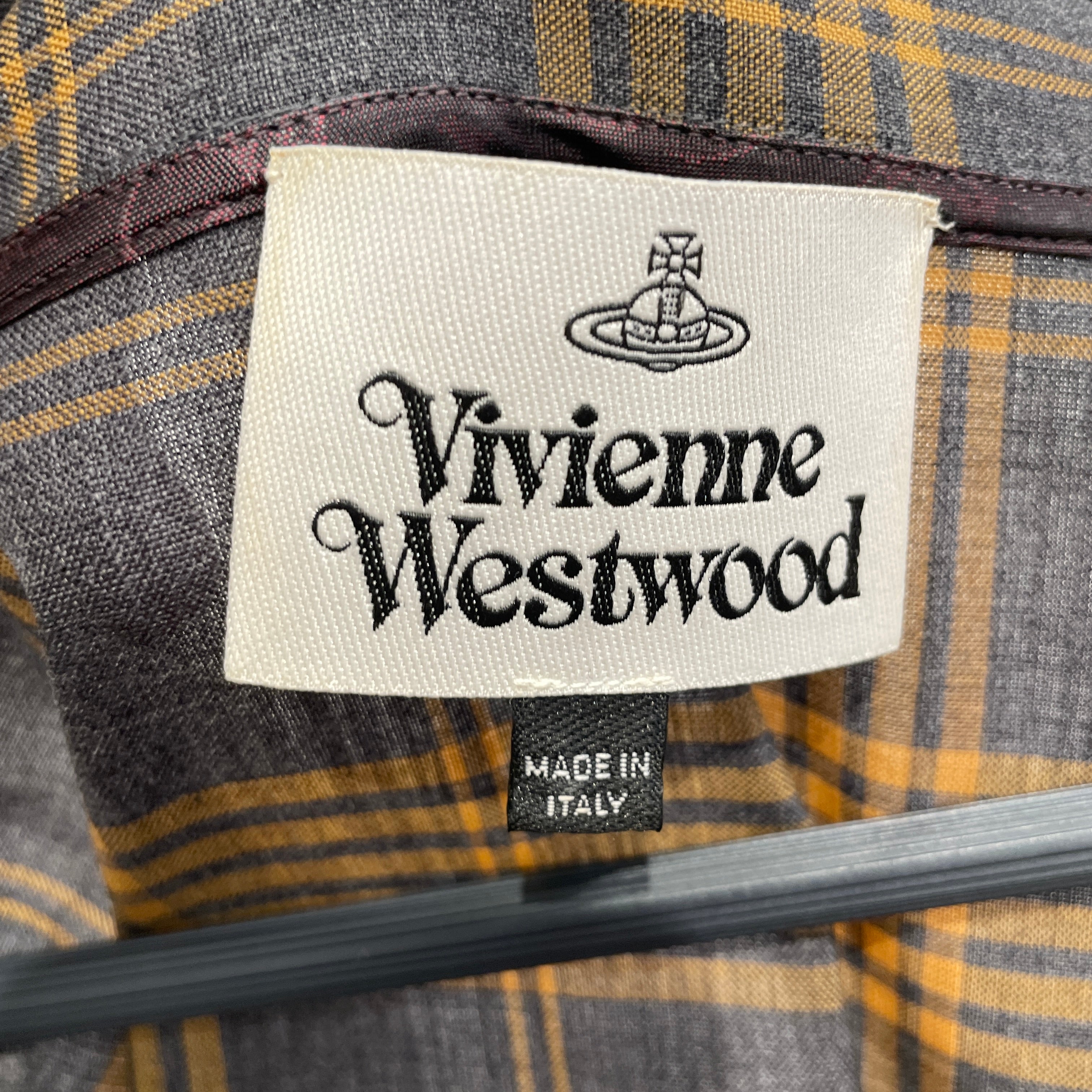 Vivienne Westwood/Dress/46/Gingham Check/Cotton/GRY/ASYMETRICALLINED view 3