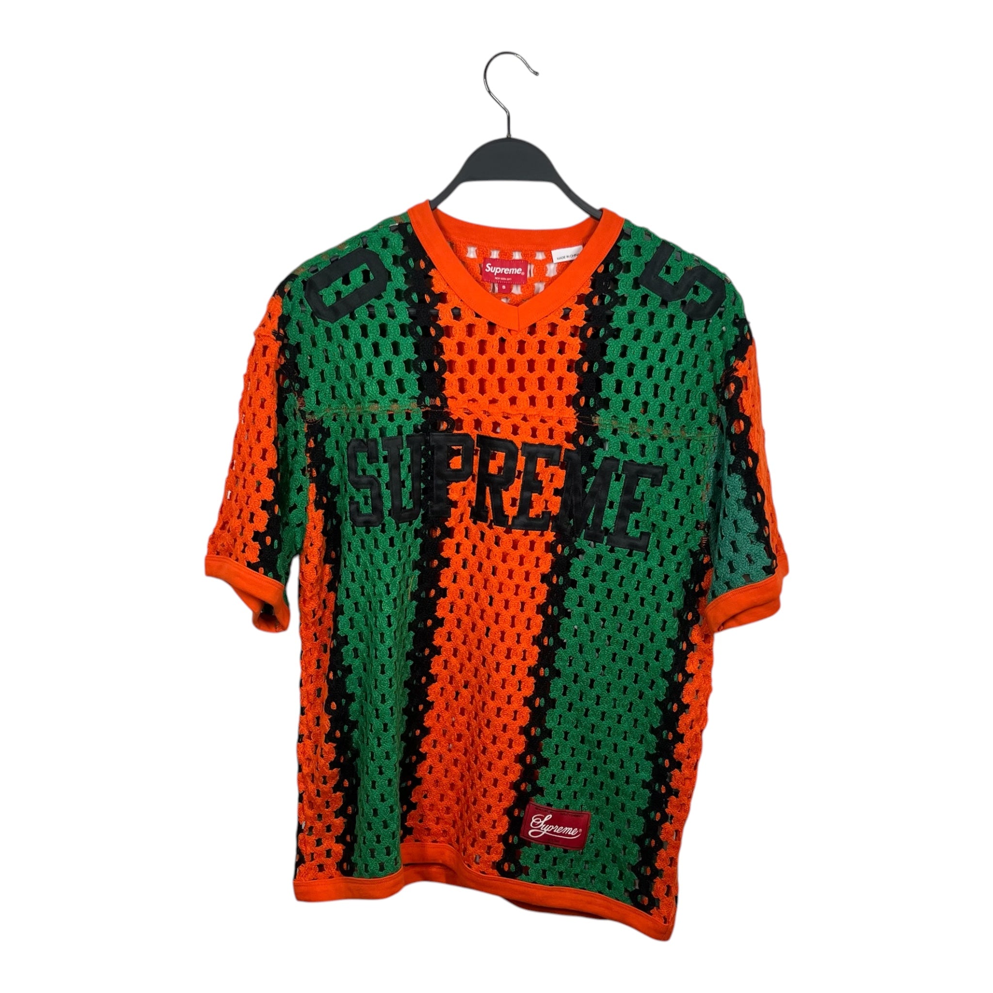 Supreme/SS Shirt/S/Acrylic/ORN/Stripe/CROCHET JERSEY view 1