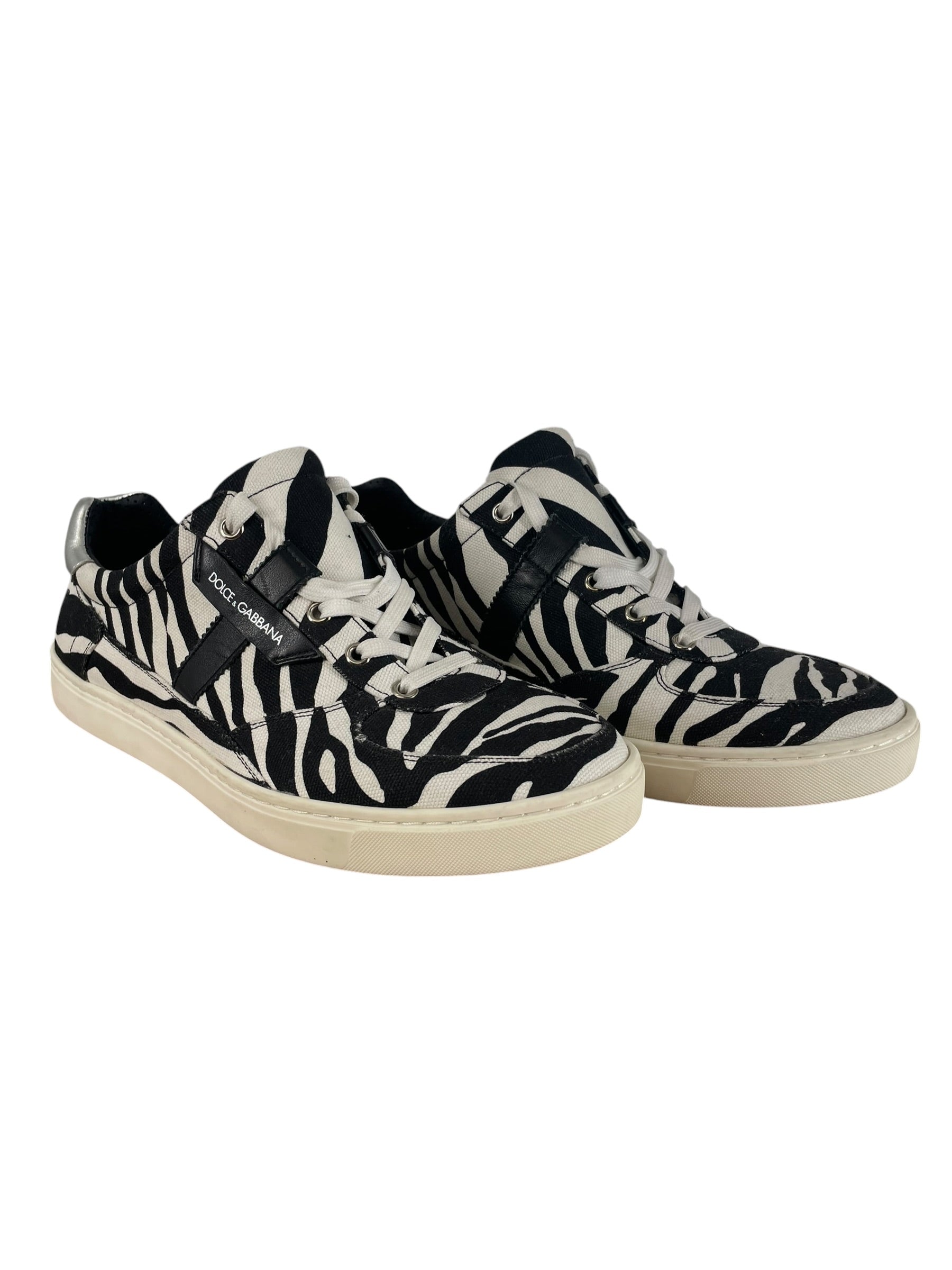 DOLCE&GABBANA/Low-Sneakers/US 8/Animal Pattern/MLT/1477 ZEBRA SHOES view 1