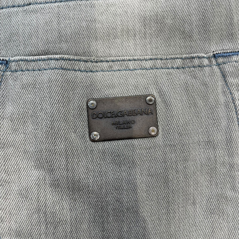 DOLCE&GABBANA/Bottoms/40/Denim/GRY/METAL BACK PATCH