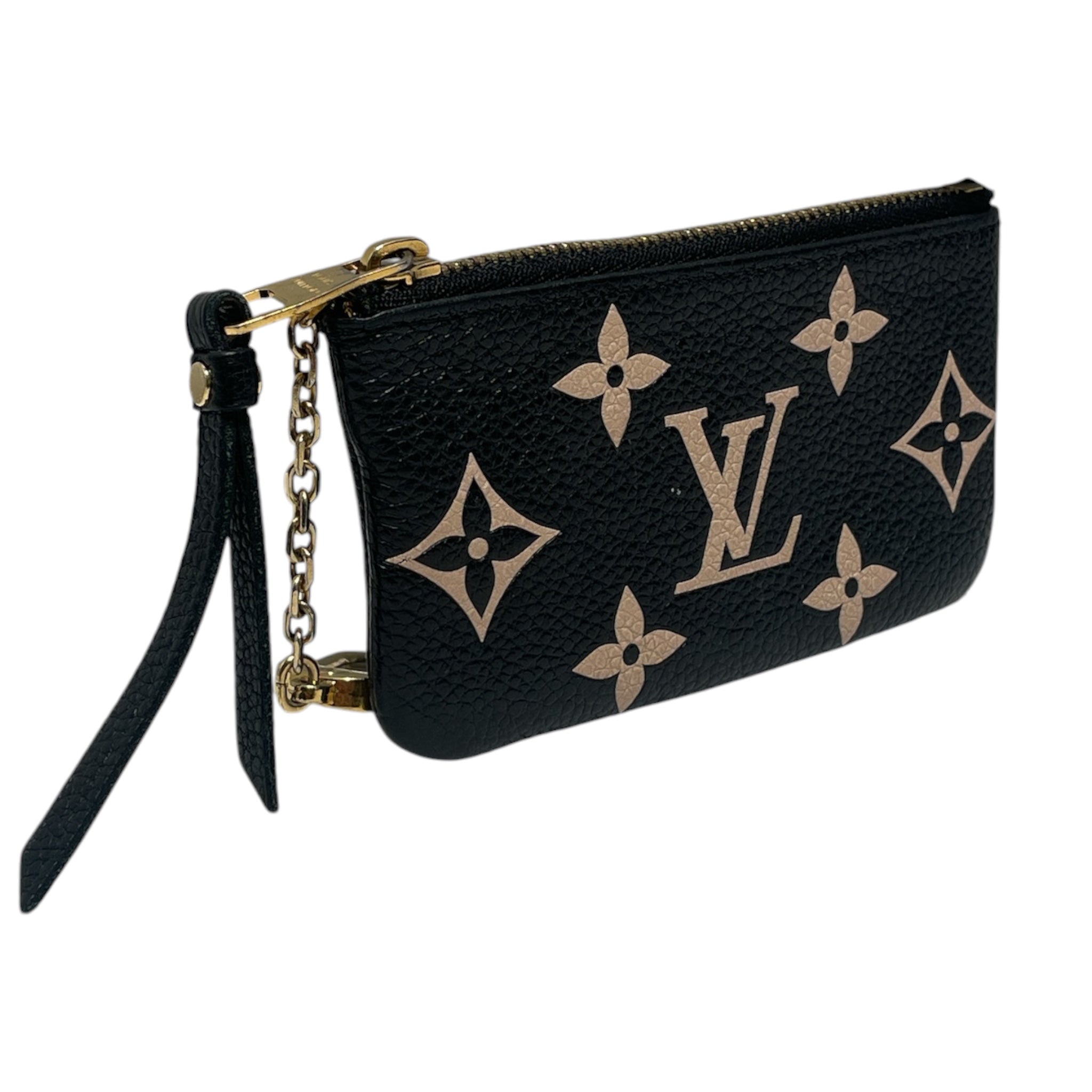 LOUIS VUITTON/Coin Wallet/All Over Print/Leather/BLK/Mini Pochette view 1