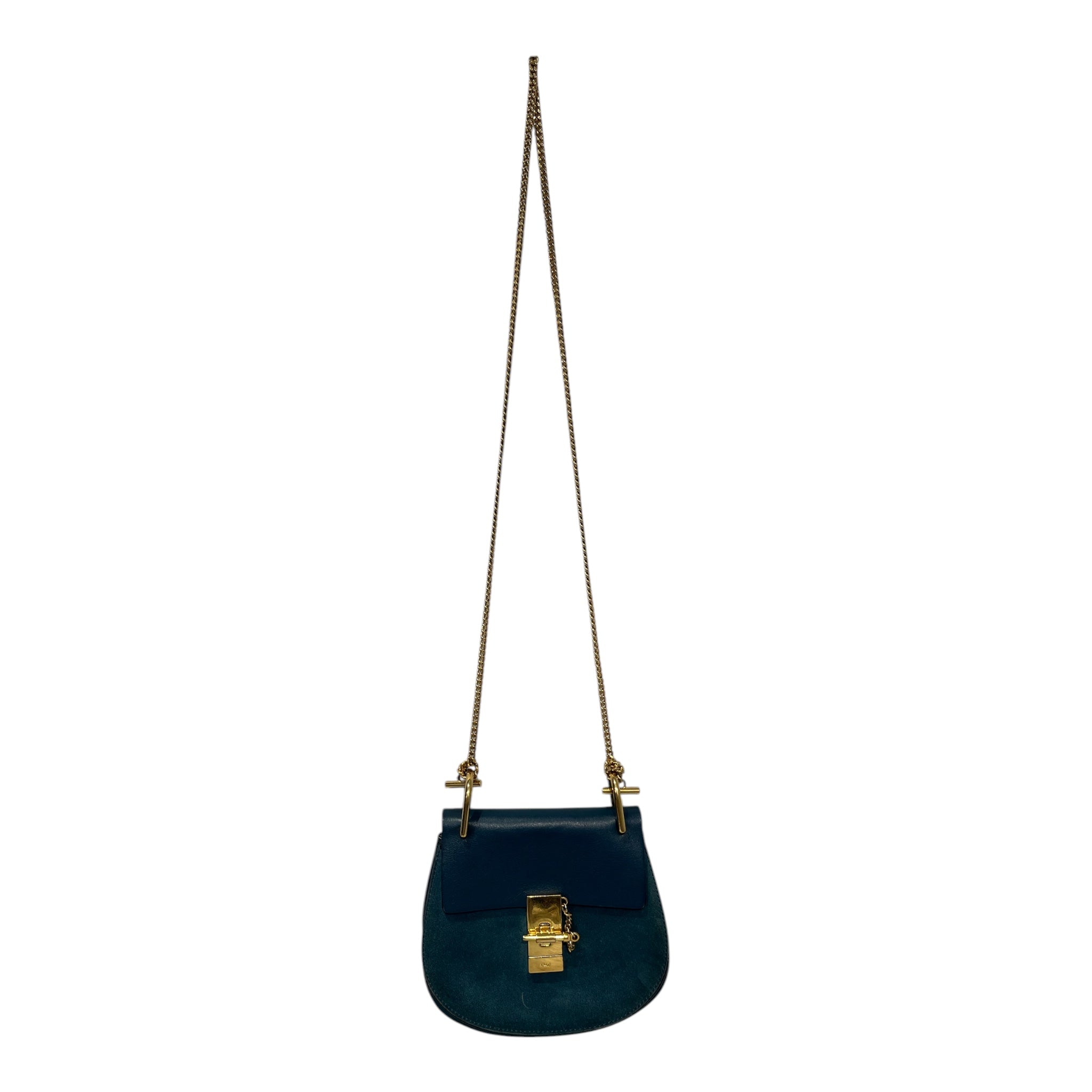 Chloe/Cross Body Bag/Leather/BLU/031770656 drew crossbody bag view 1