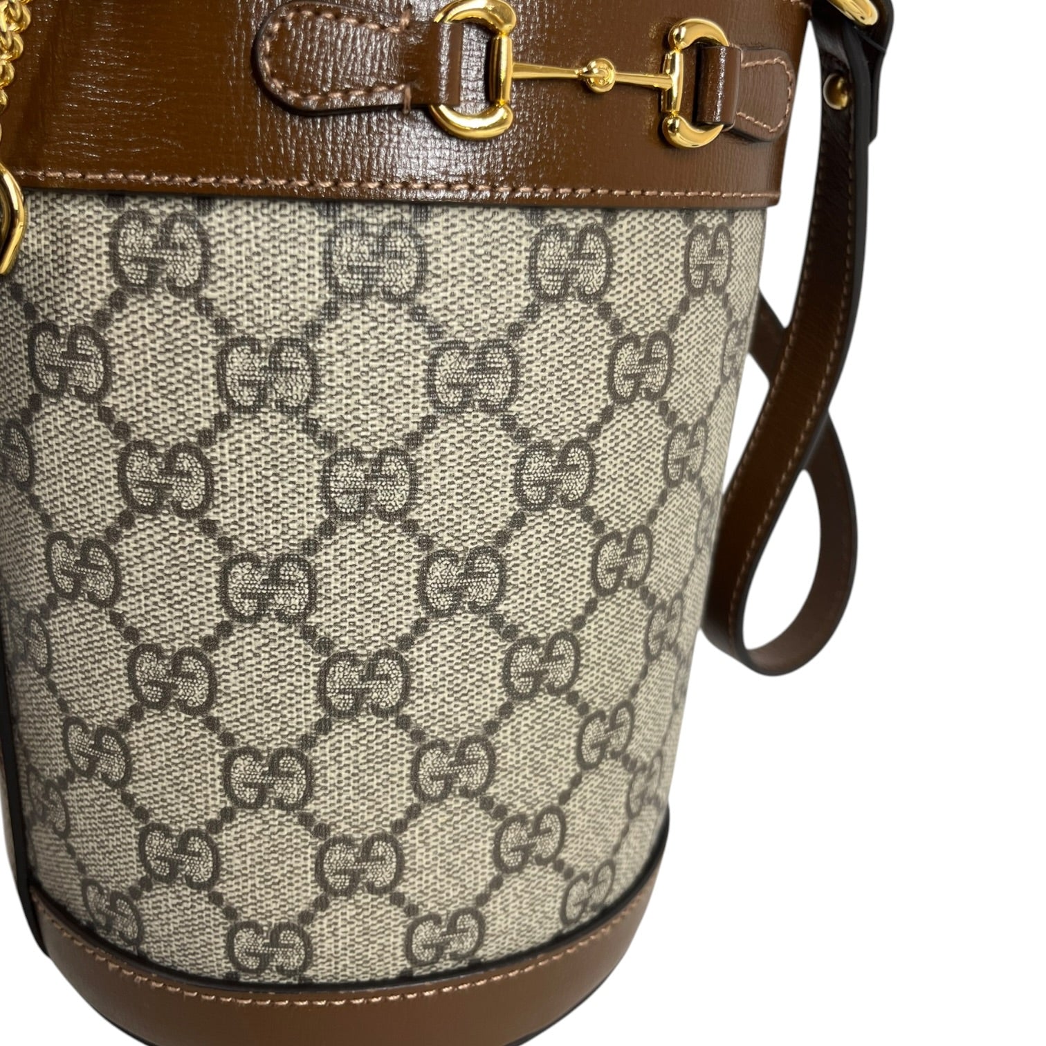 GUCCI/Hand Bag/Monogram/Leather/BEG/HORSEBIT BUCKET BAG view 4