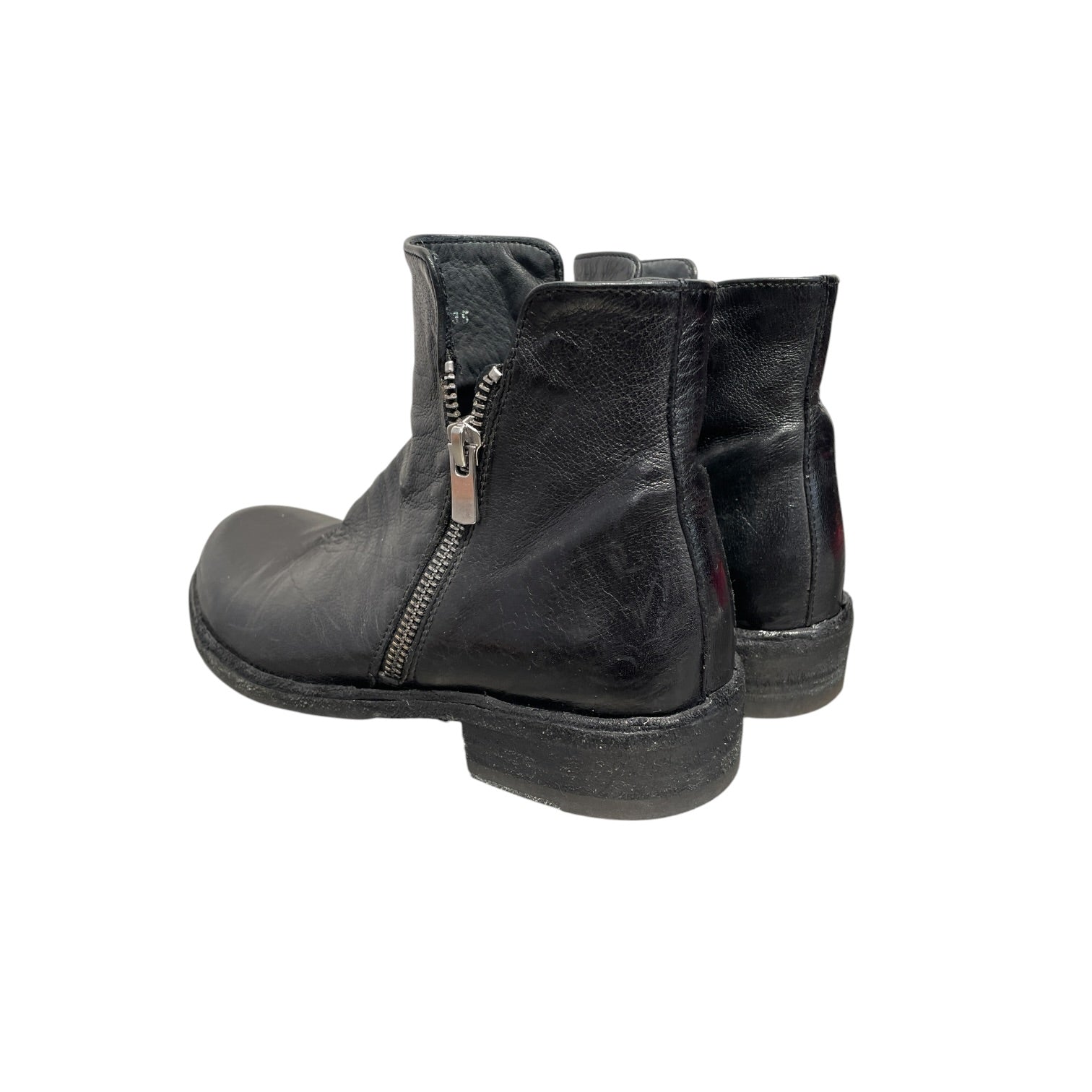 OFFICINE CREATIVE/Ankle Boots/EU 35/Leather/BLK/Side Zip/Double Side Zip Low-Boot view 2
