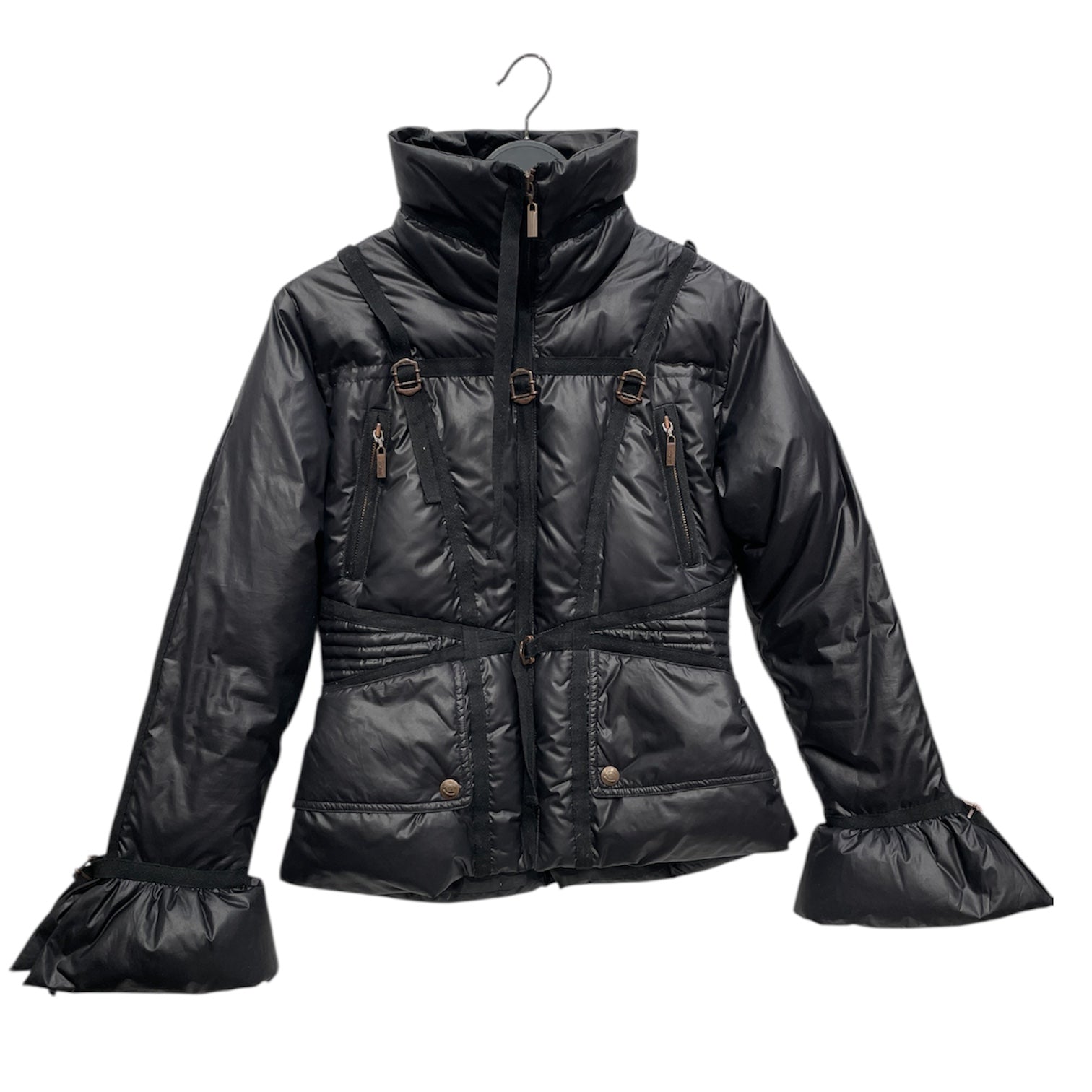 Just cavalli/Puffer Jkt/S/Nylon/BLK/FLARED CUFFS ADJUSTABL STRAPS view 1