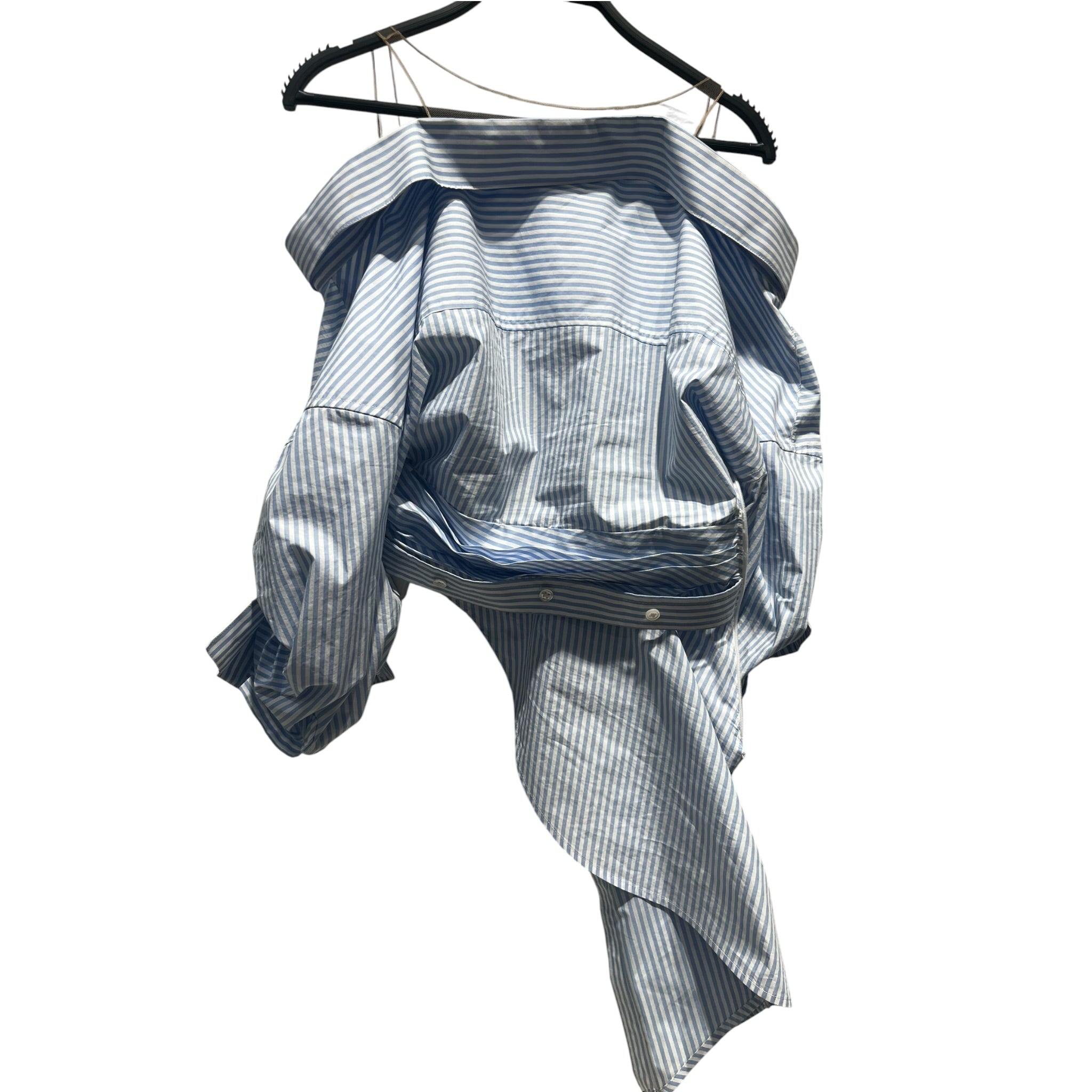 Alexander Wang/LS Blouse/2/Stripe/Cotton/BLU/ASYMMETRIC LS STRIPED view 2