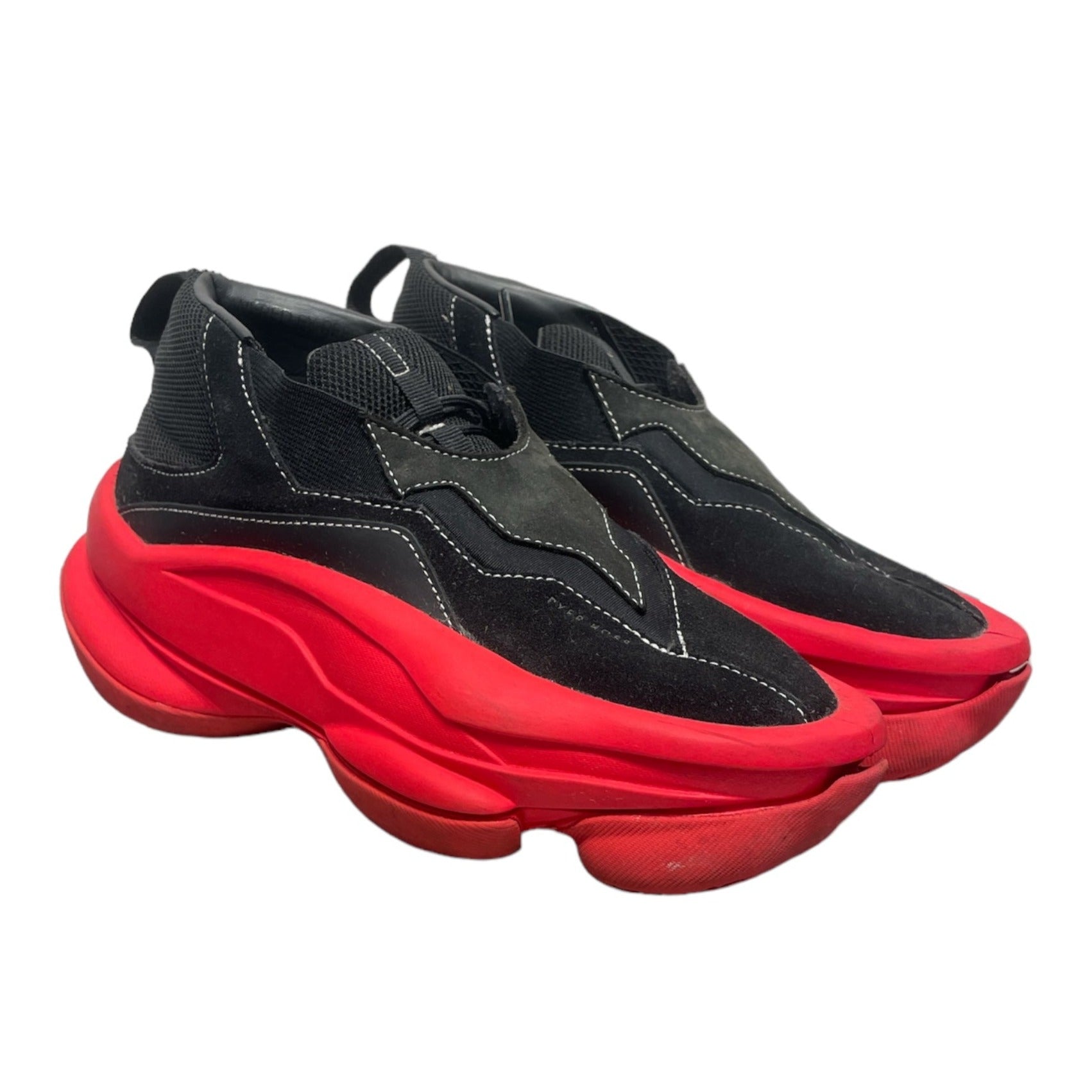PYER MOSS/Low-Sneakers/US 6/Suede/BLK/RED SOLE view 1