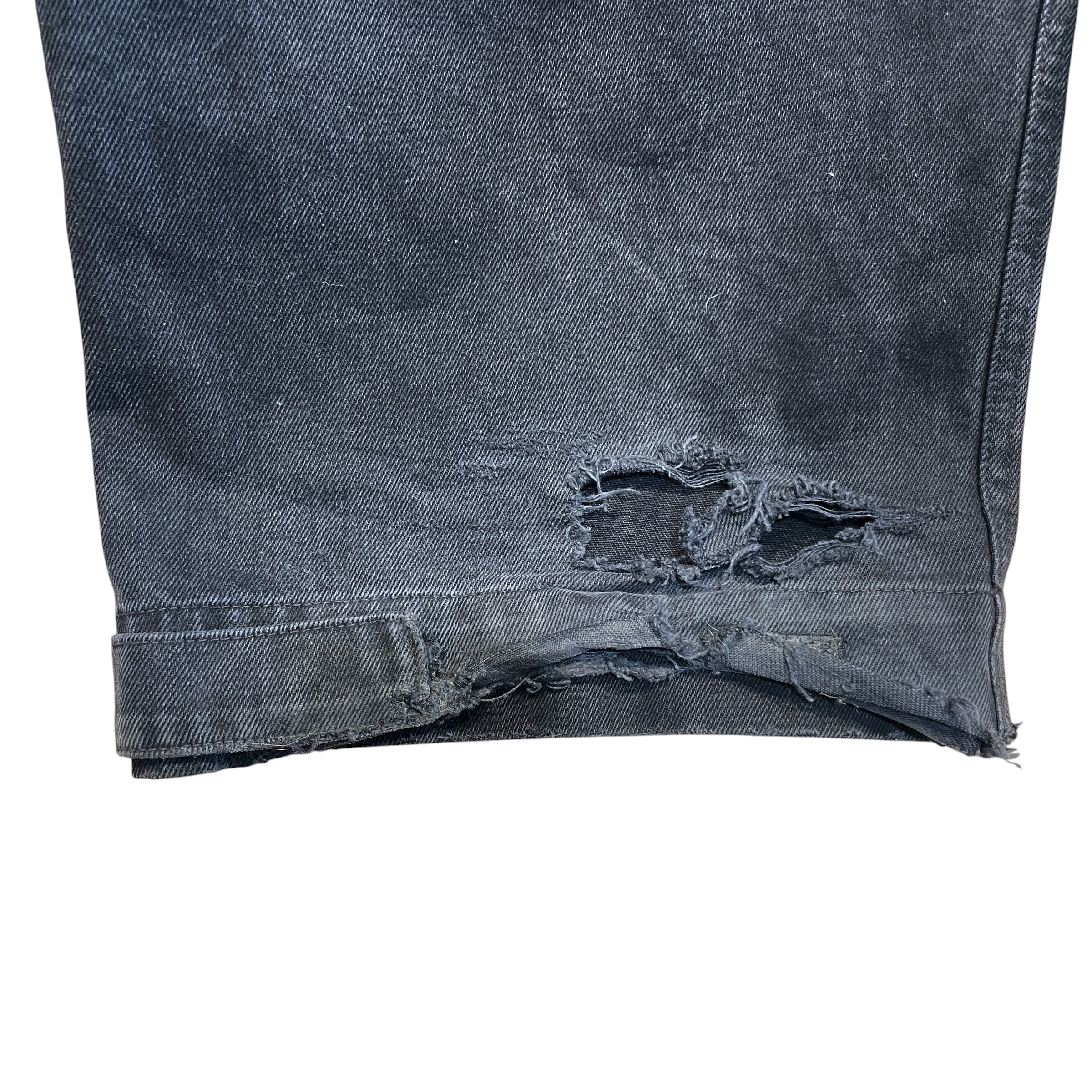 MARTINE ROSE/Pants/L/Cotton/BLK/Velcro Adjustable Hem Wide Leg view 8