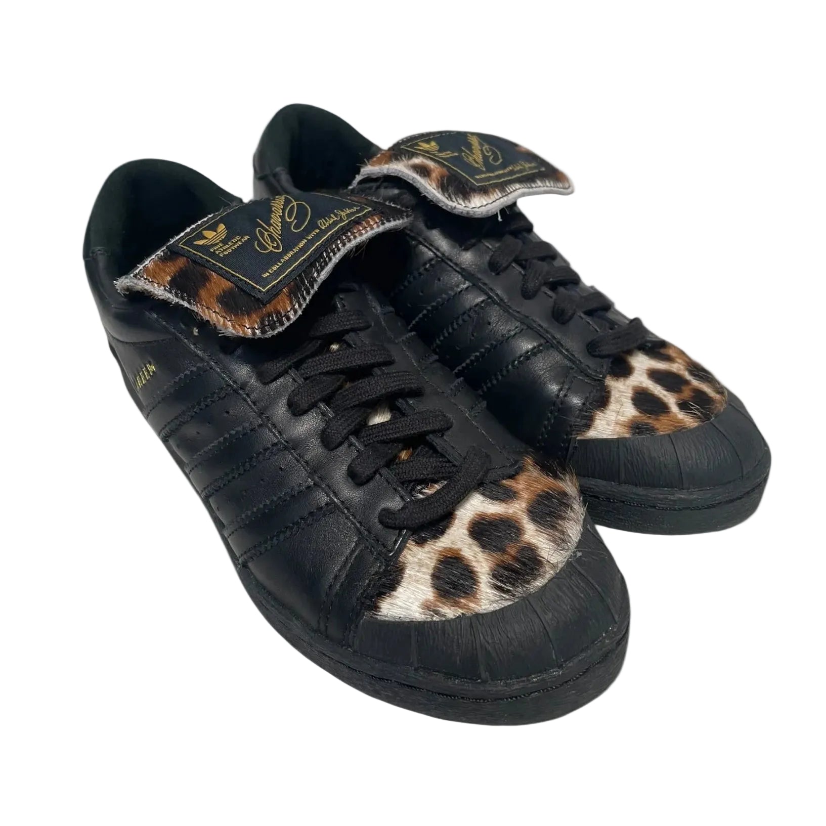adidas/Low-Sneakers/US 8/Animal Pattern/Leather/BLK/WILLY CHAVARRIA CHEETAH PRINT view 1