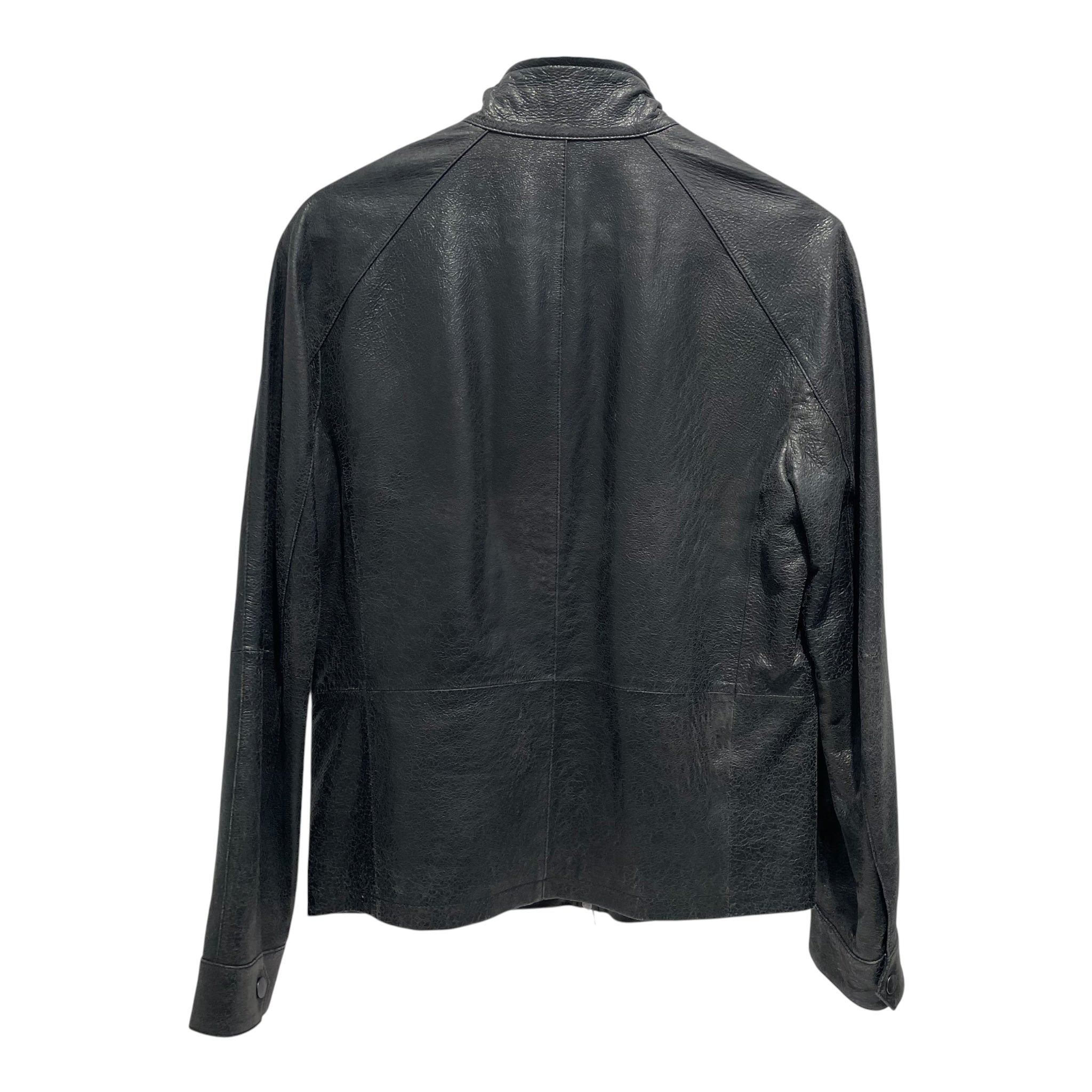 john varvatos/Leather Jkt/46/Lambskin/BLK/Zip Up Blistered view 2