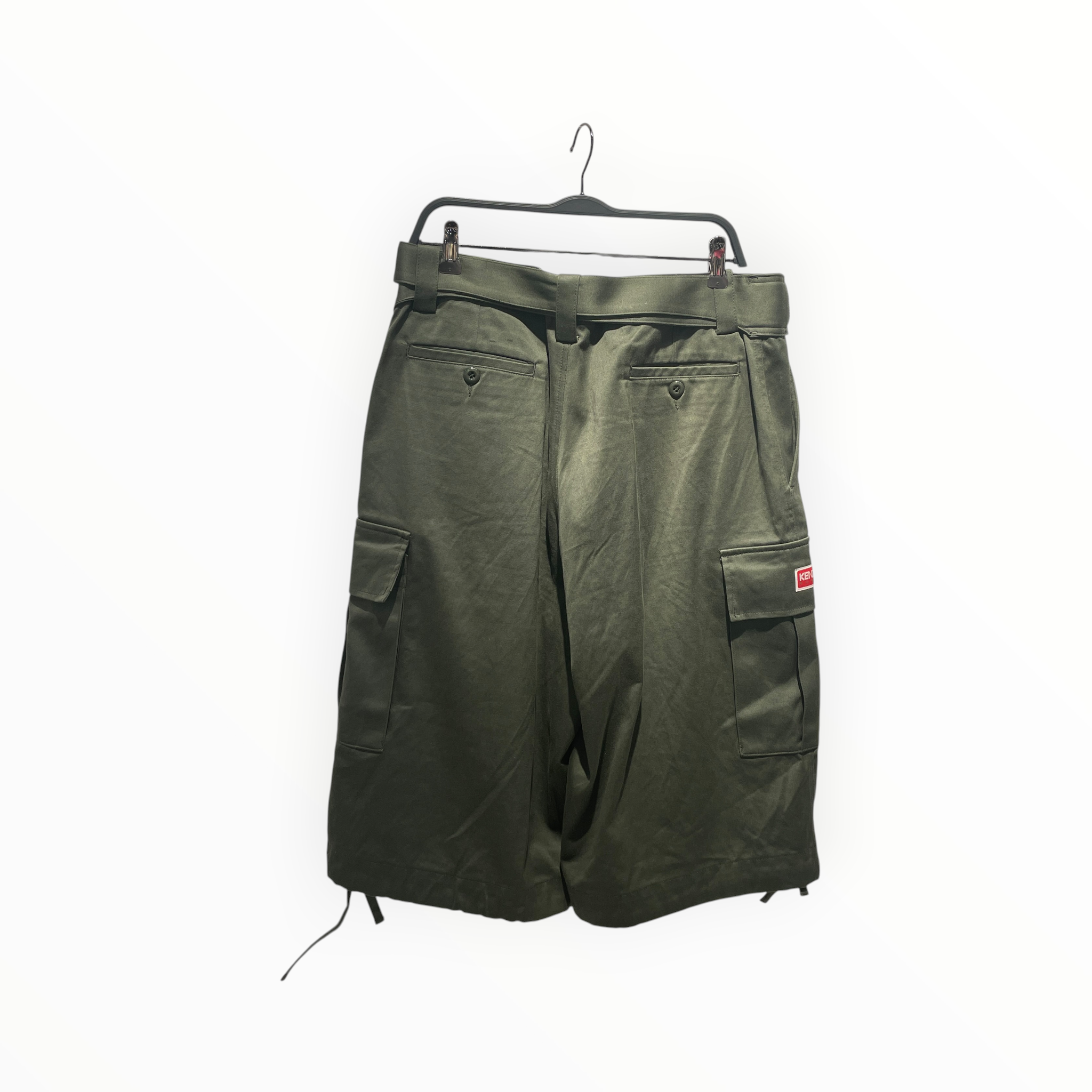 KENZO/Shorts/L/Cotton/GRN/ARMY CARGO SHORTS view 2