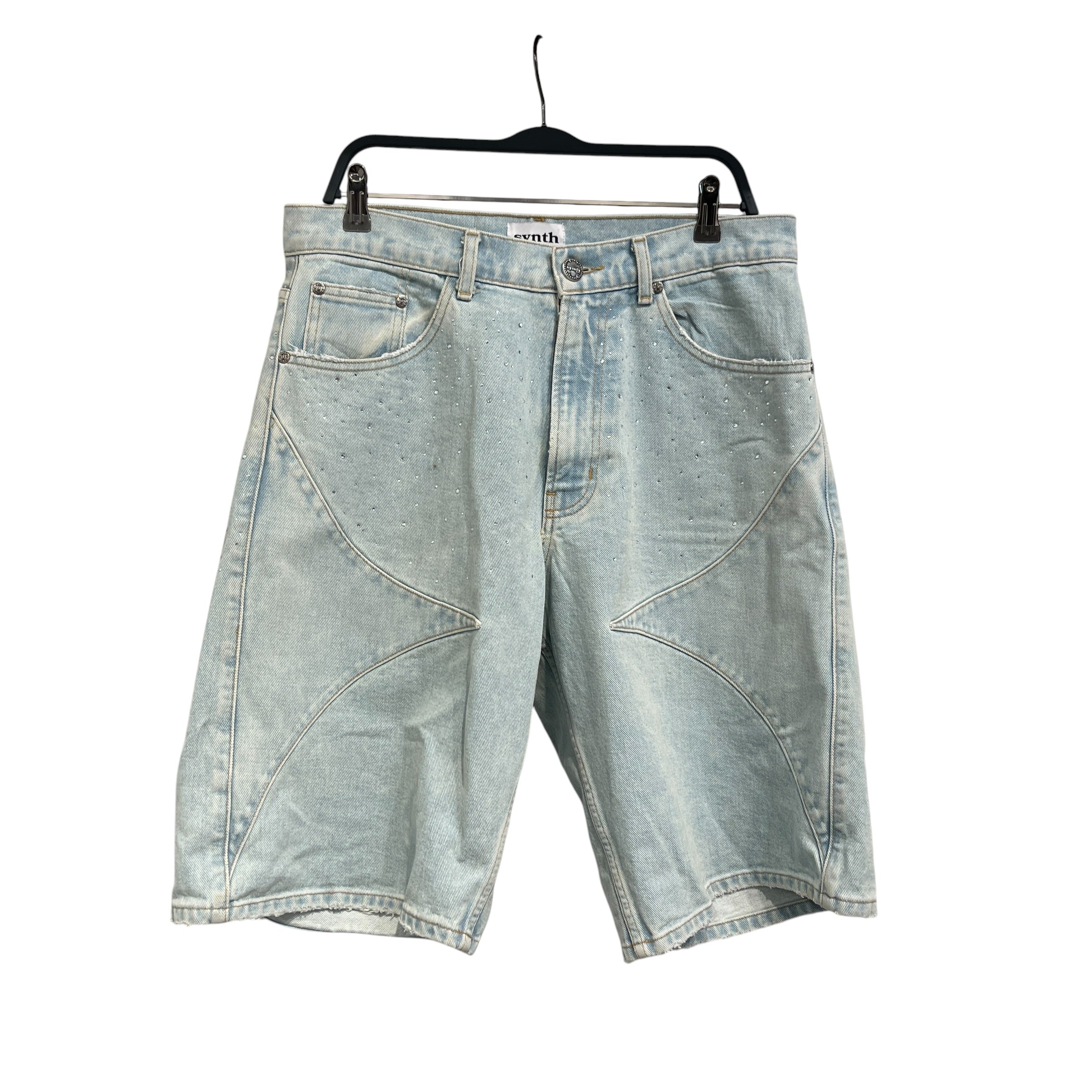 synth/Shorts/30/Denim/IDG/rhinestone view 1
