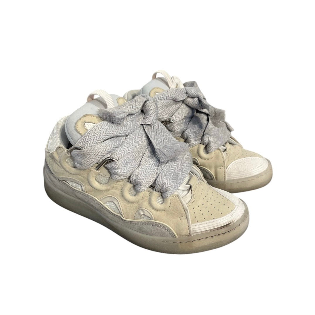 LANVIN/Low-Sneakers/EU 43/Leather/WHT/lanvin curb sneakers white view 1