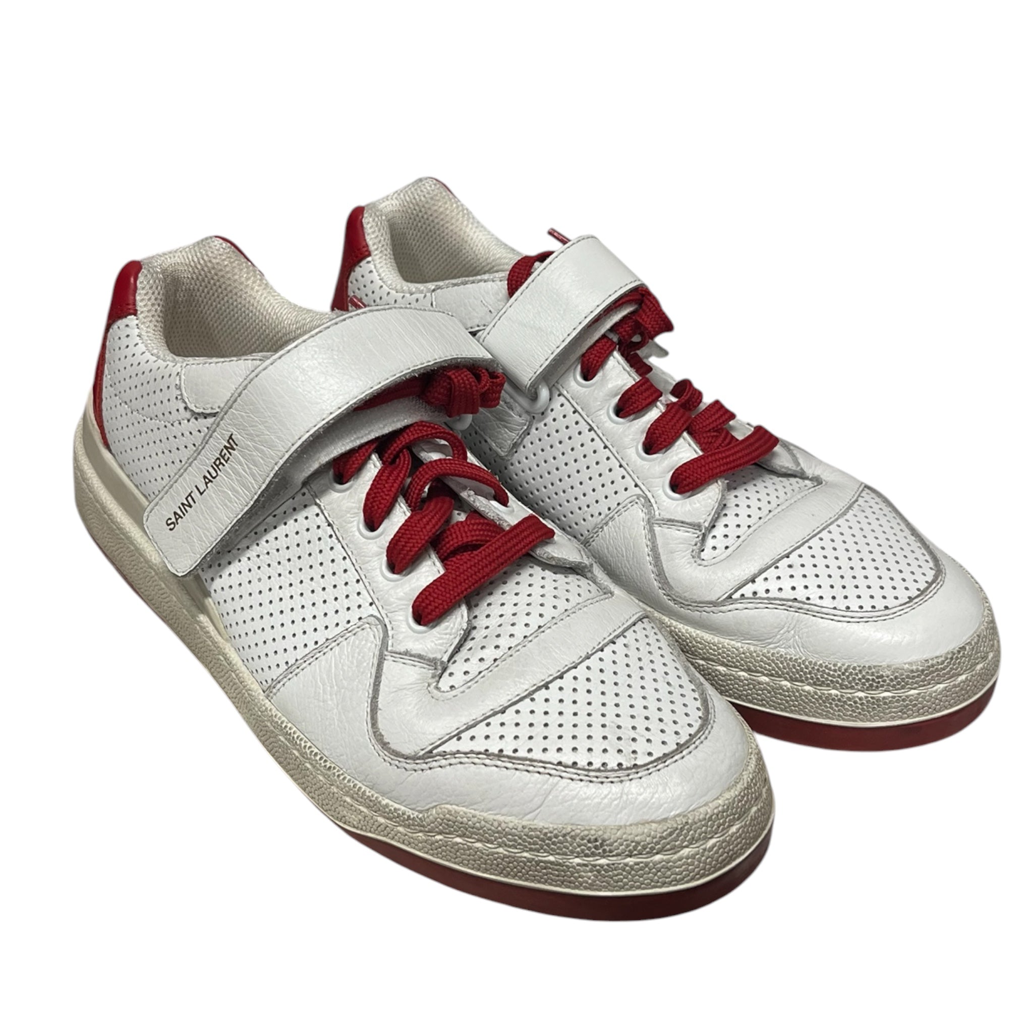 SAINT LAURENT/Low-Sneakers/US 7.5/Leather/WHT/ view 1