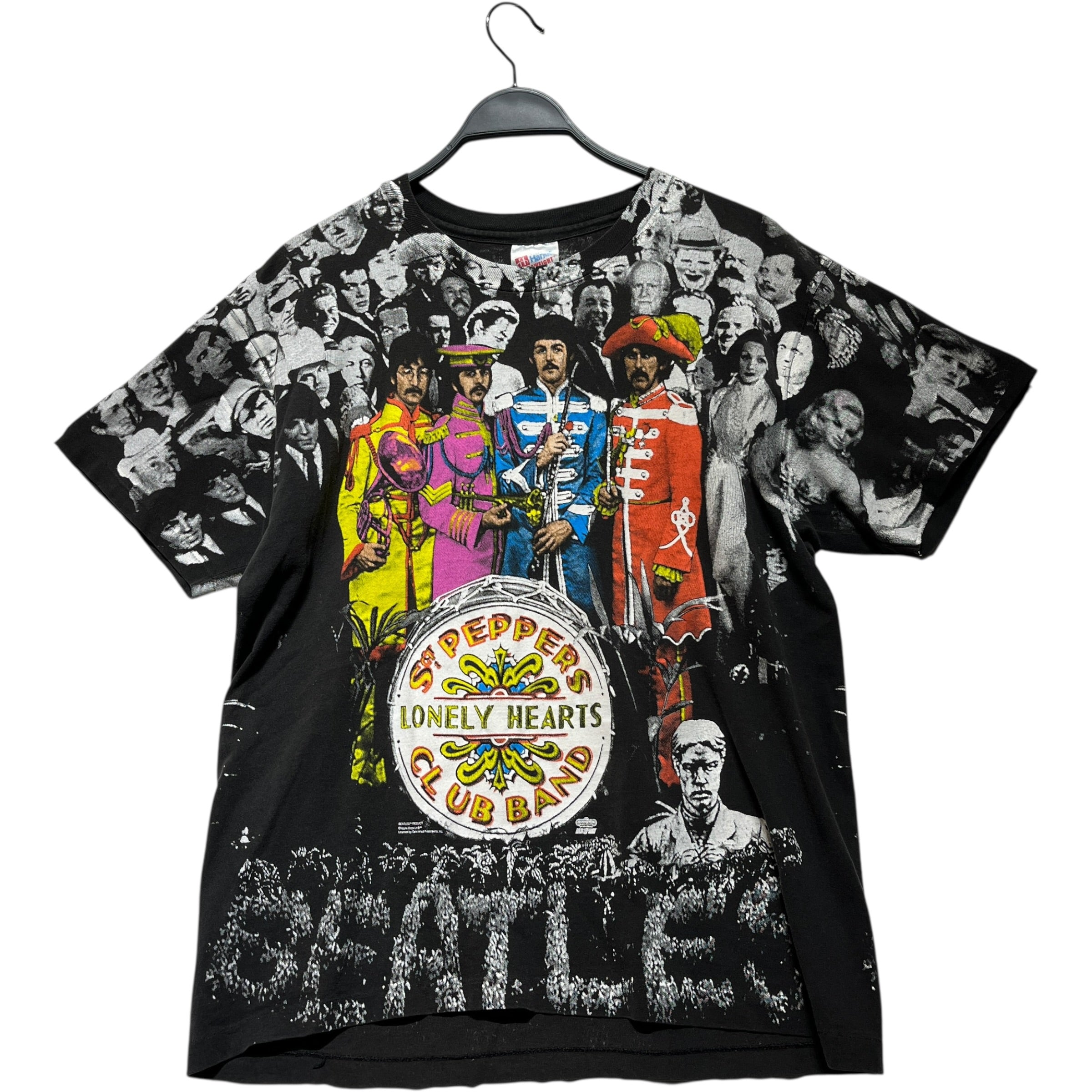 Vintage/LS T-Shirt/L/Cotton/BLK/90s beatles view 1