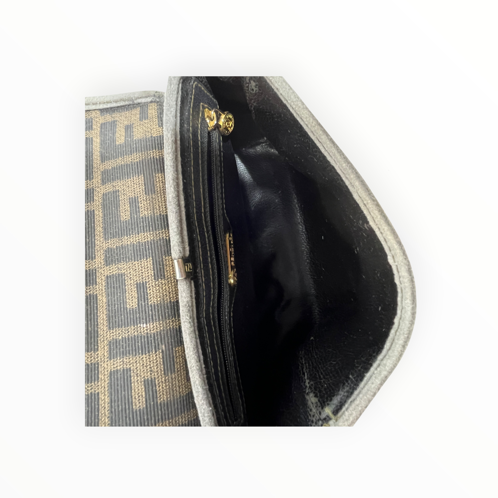 FENDI/Cross Body Bag/Leather/BRW/ZUCCA MINI MESSENGER view 3