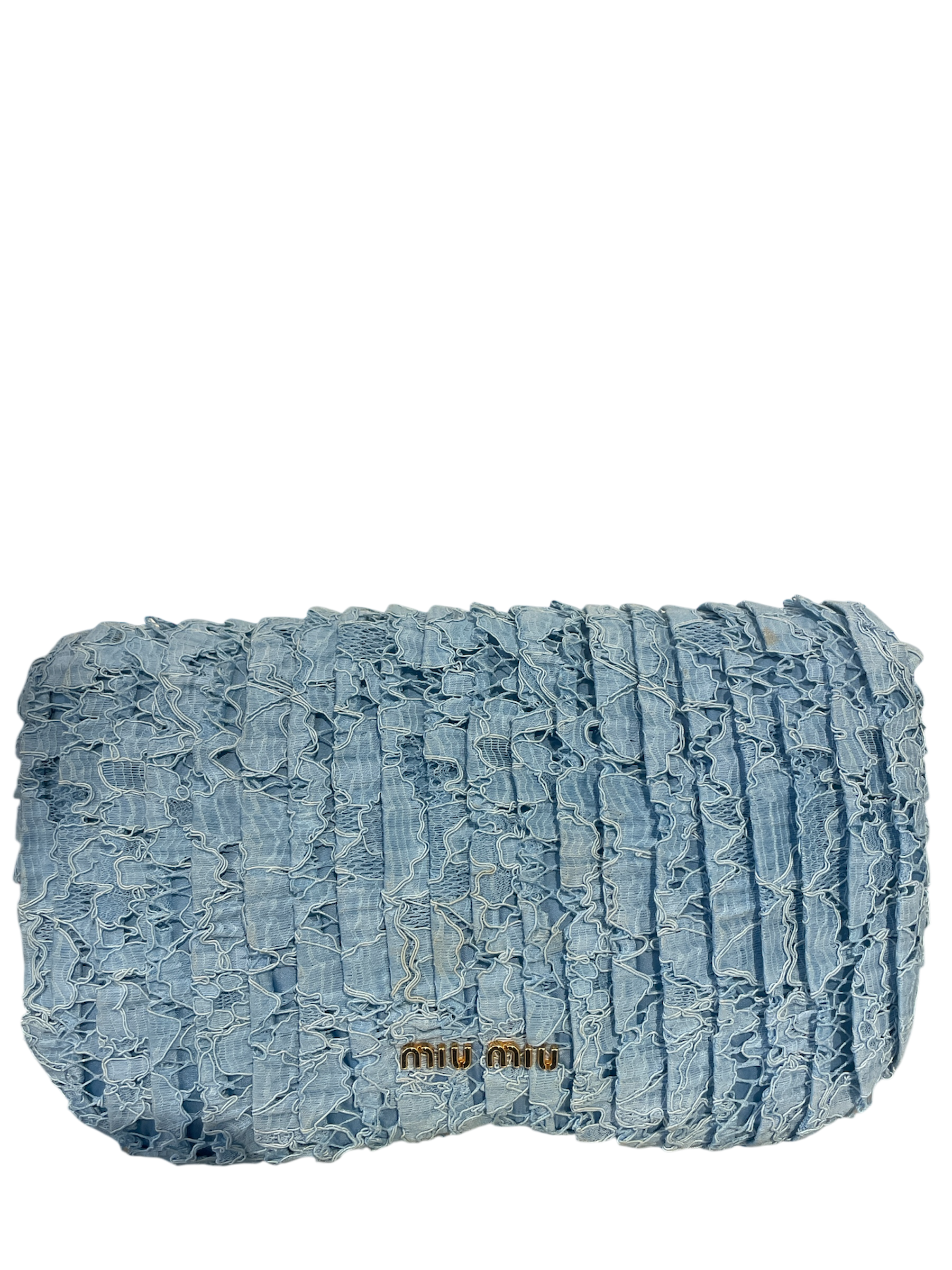 MIU MIU/Clutch Bag/Floral Pattern/BLU/BLUE LACE CLUTCH BAG view 2