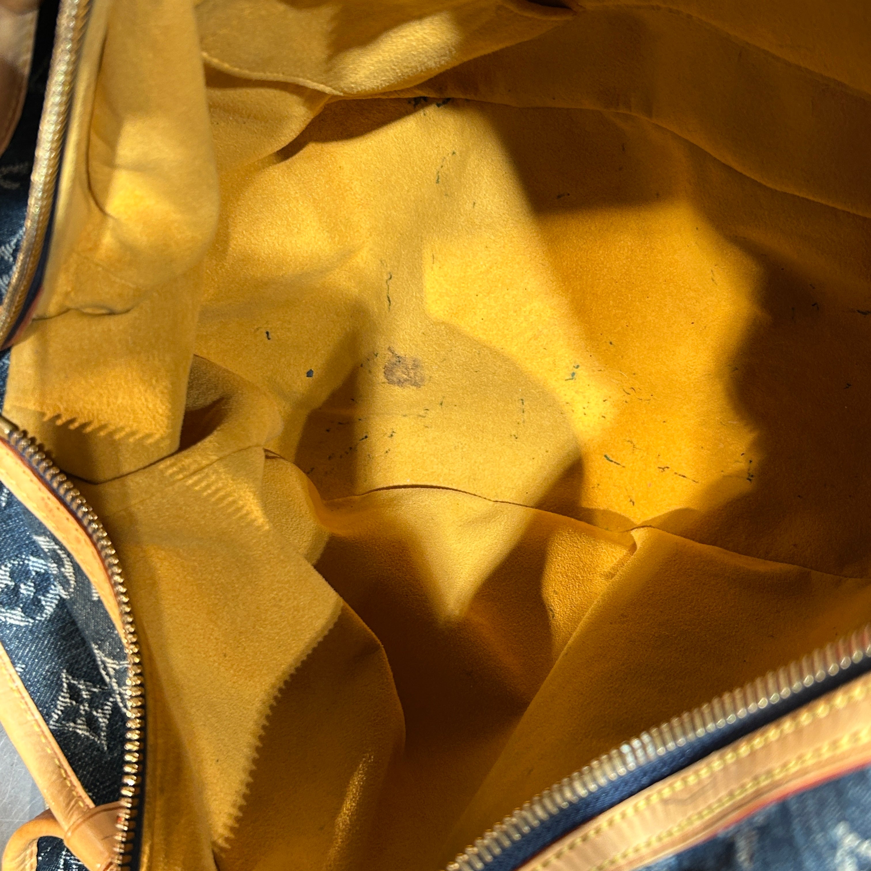 LOUIS VUITTON/Cross Body Bag/Monogram/Denim/NVY/denim cabas raye gm view 4