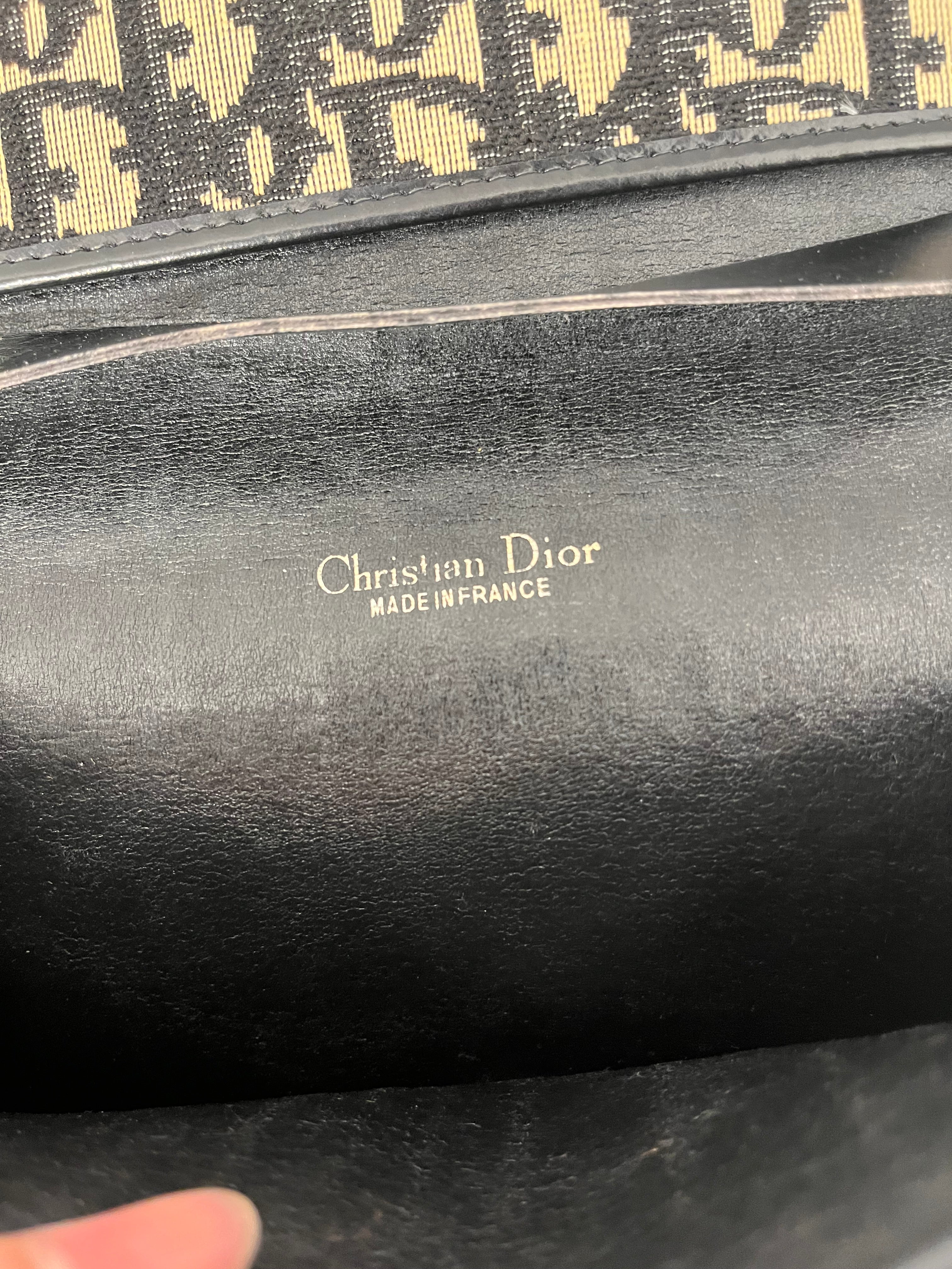 Christian Dior/Vintage/Cross Body Bag/All Over Print/Cotton/KHK/CANVAS CHAIN view 5
