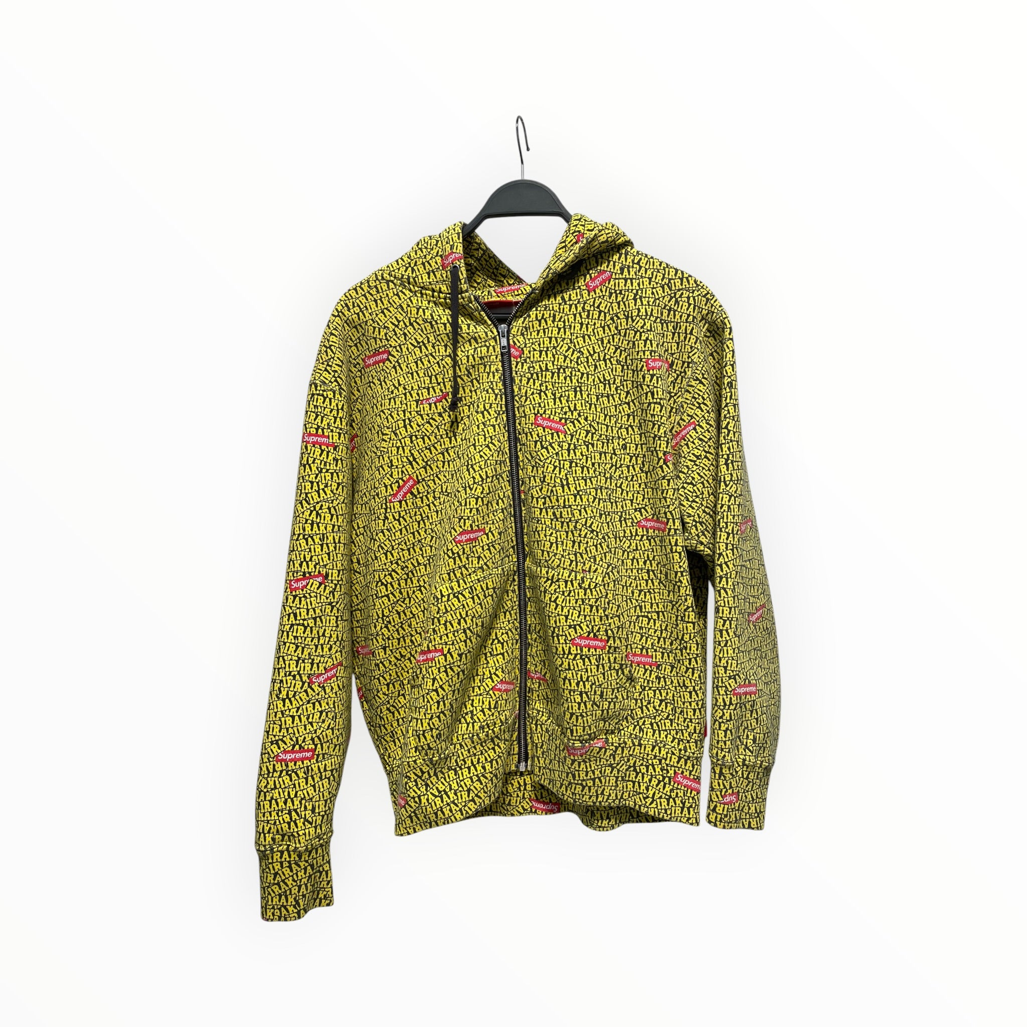 Supreme/IRAK/Zip Up Hoodie/S/All Over Print/Cotton/YEL/Supreme x Irak zip up view 1