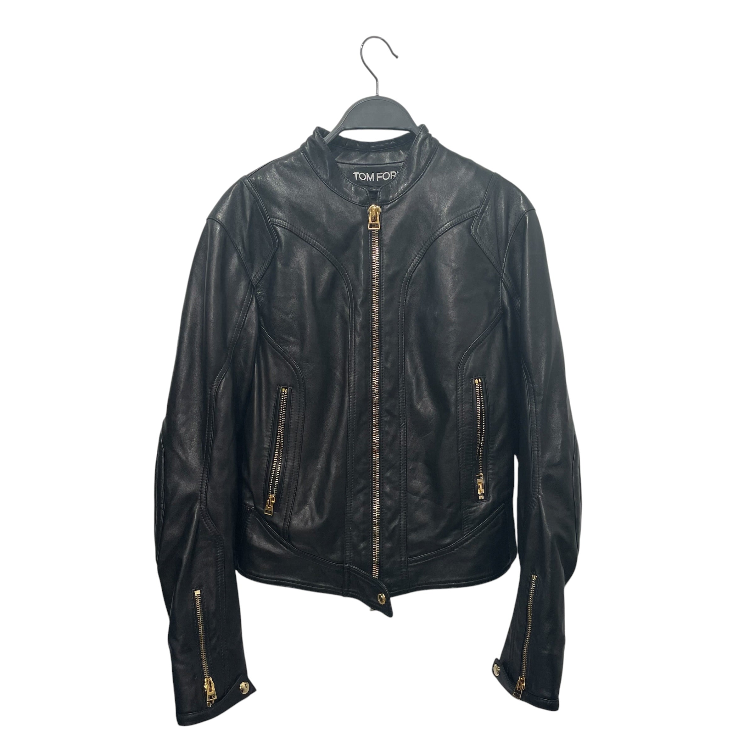TOM FORD/Leather Jkt/38/Leather/BLK/