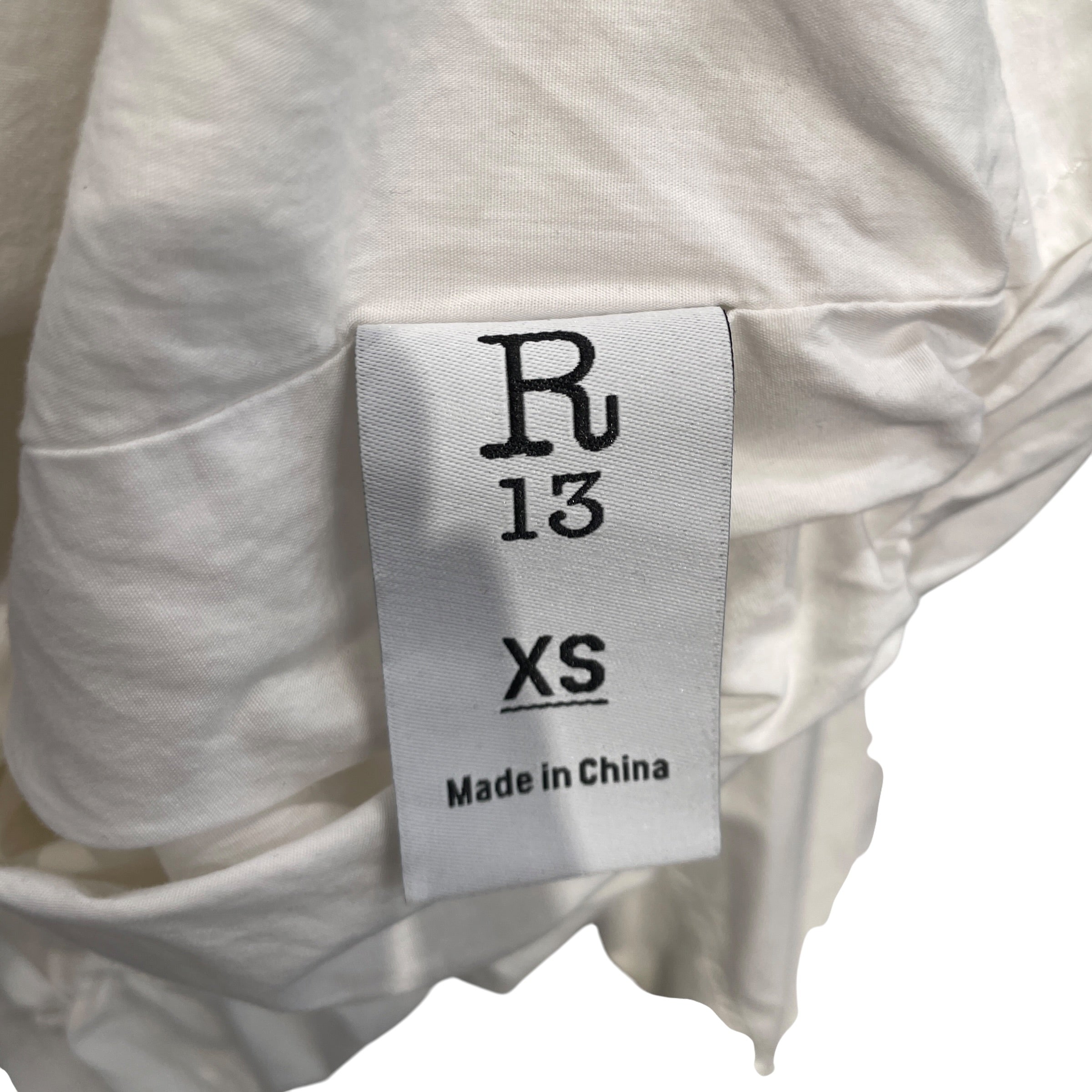 R13/LS Blouse/XS/Cotton/WHT/ELASTIC WAIST/CROPPED view 4