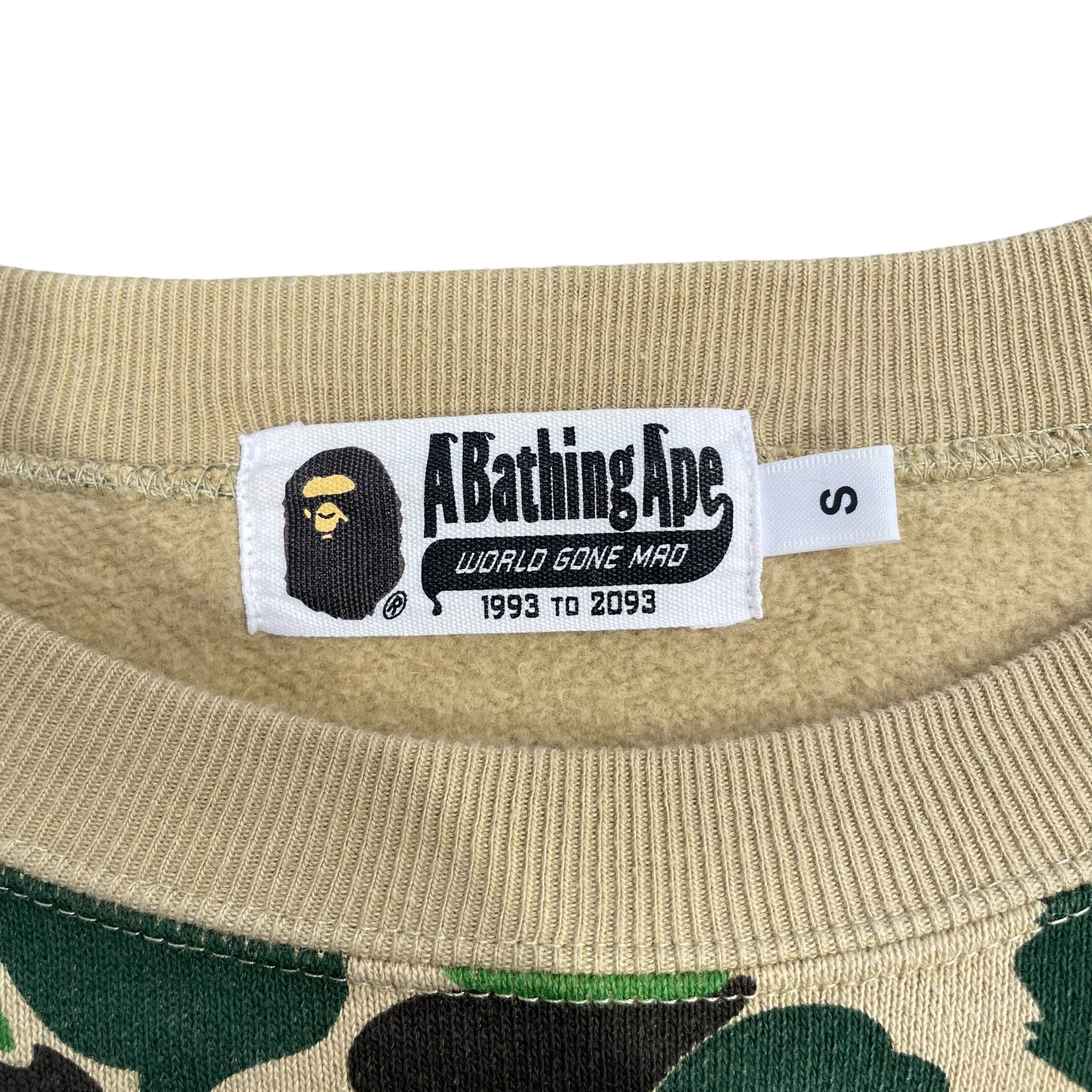 A BATHING APE/Sweatshirt/S/Camouflage/Cotton/MLT/ape crewneck view 3