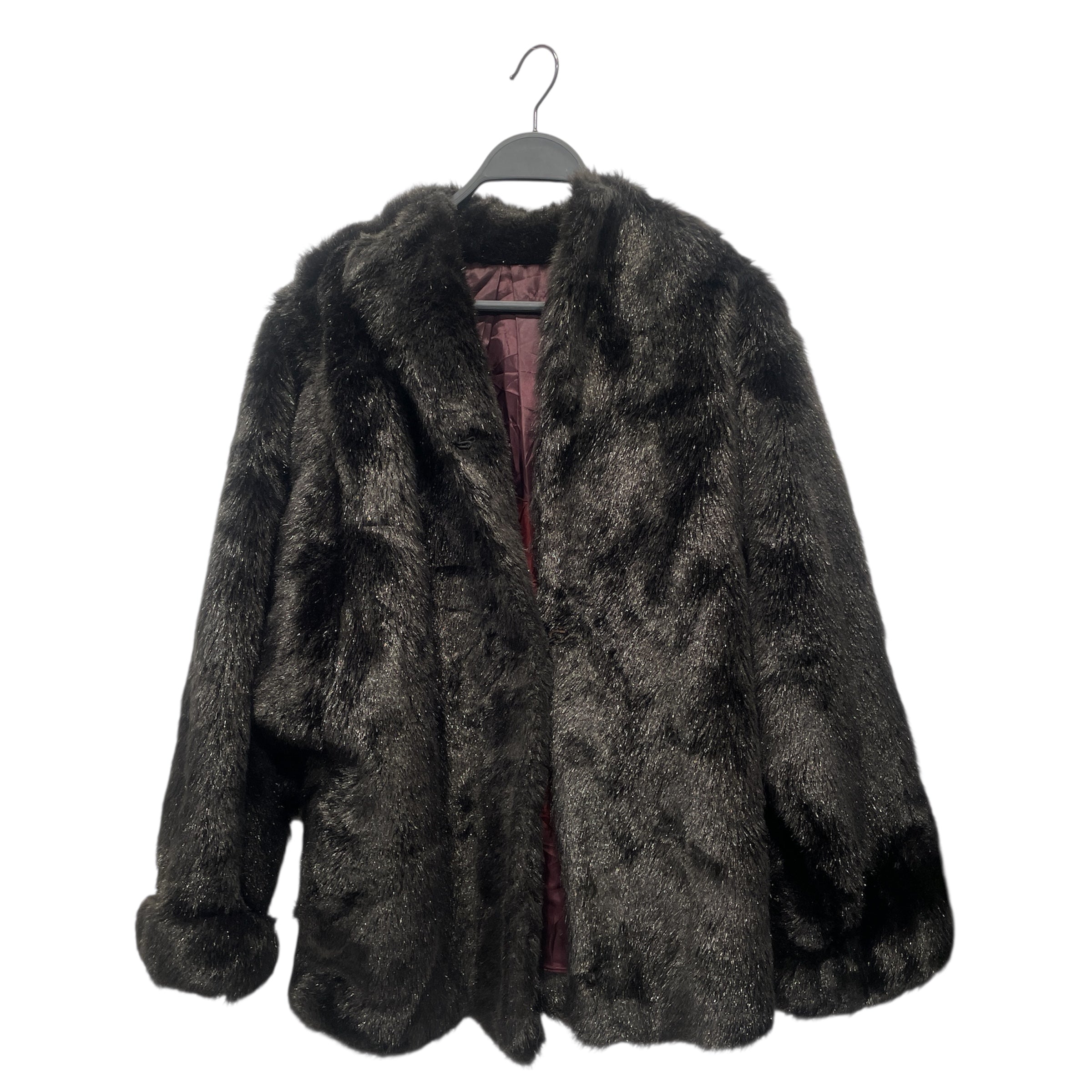 Vintage/Coat/Fur/BLK/NO TAGS/COLLAR view 1