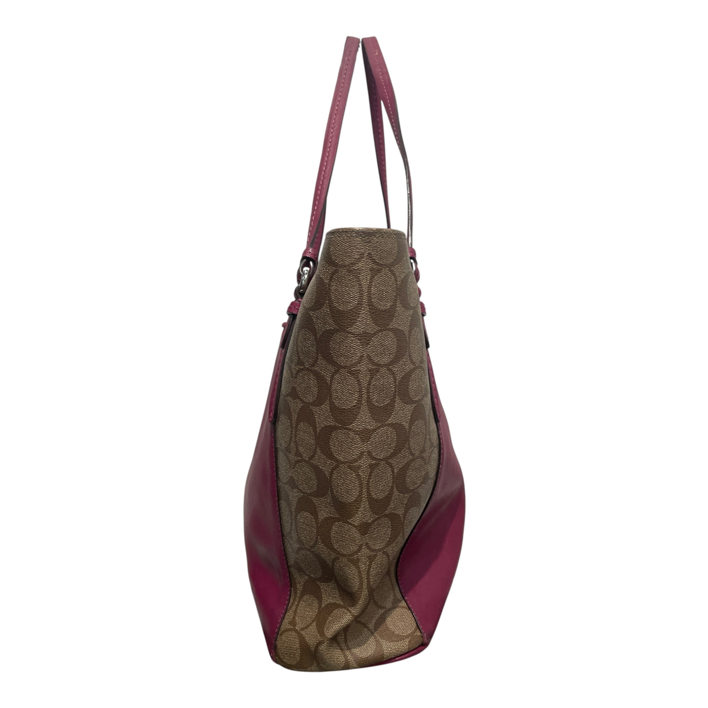 COACH/Tote Bag/Monogram/Leather/PNK/Two Tone Leather Peyton Tote view 2