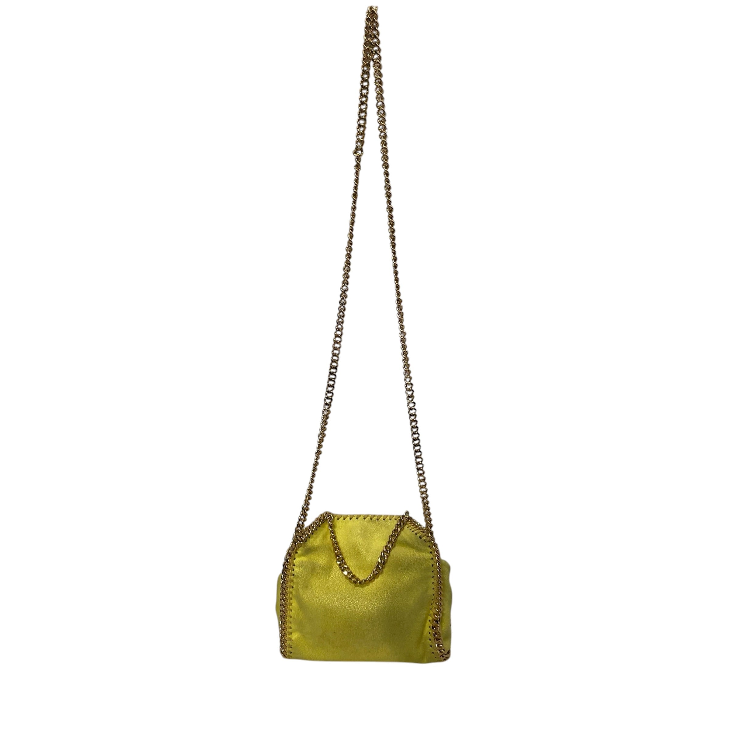 STELLAMcCARTNEY/Cross Body Bag/Suede/YEL/FABELLA GOLD CHAIN view 3
