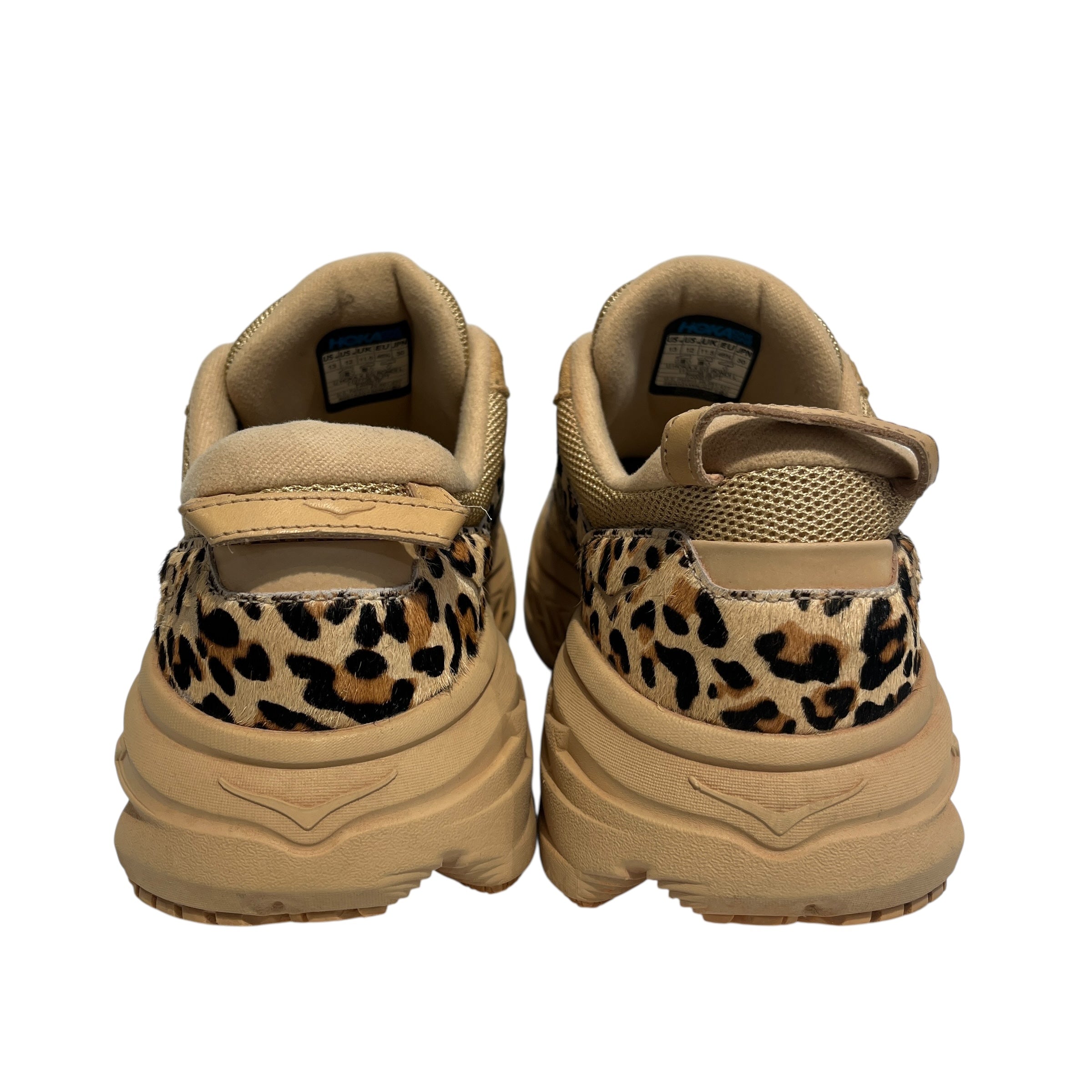 HOKA ONE ONE/Low-Sneakers/US 12/All Over Print/Cotton/BRW/Cheetah Print Hokas view 2
